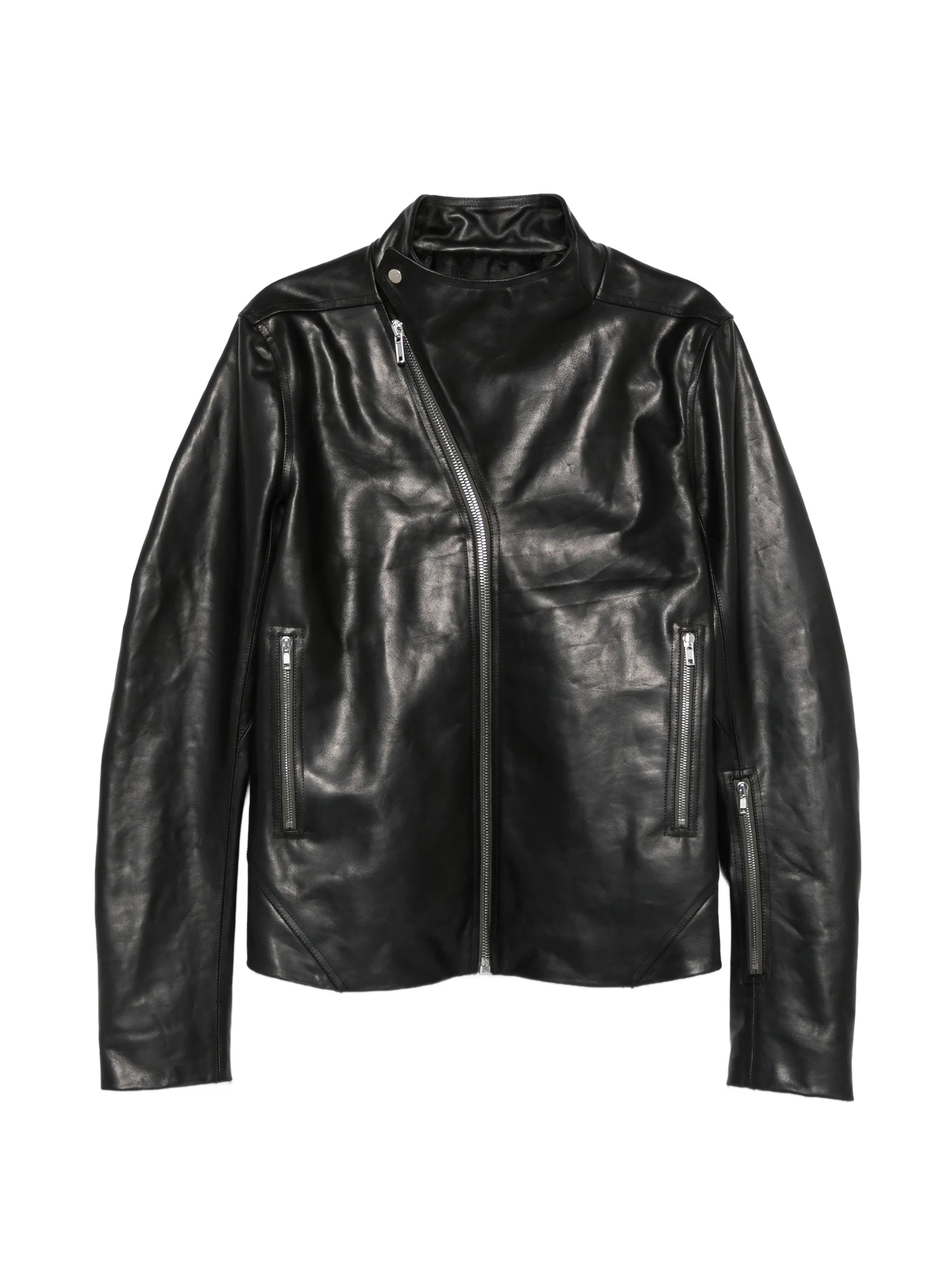 Rick Owens Rick Owens Release Asymmetric-zip Leather Jacket