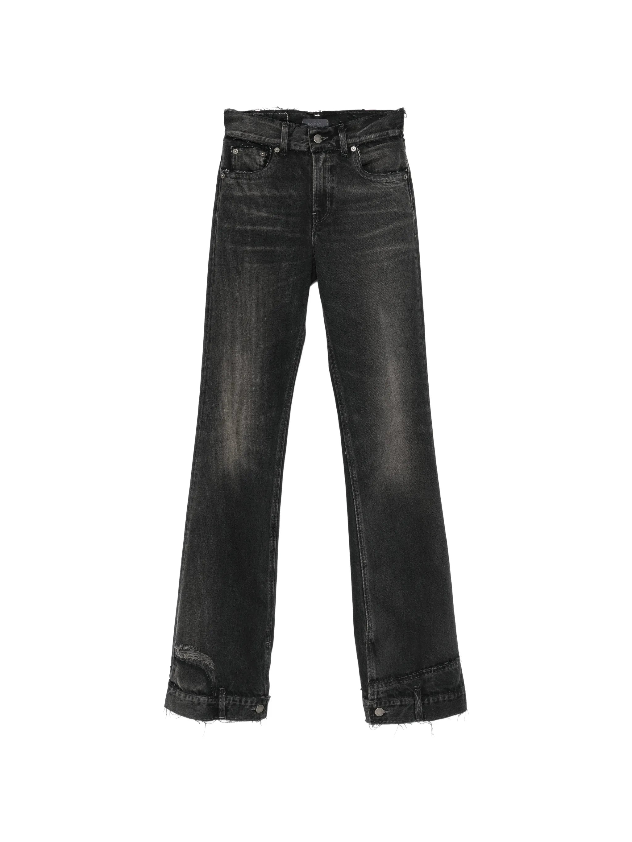 Haikure Haikure Distressed-effect Raw-cut Jeans