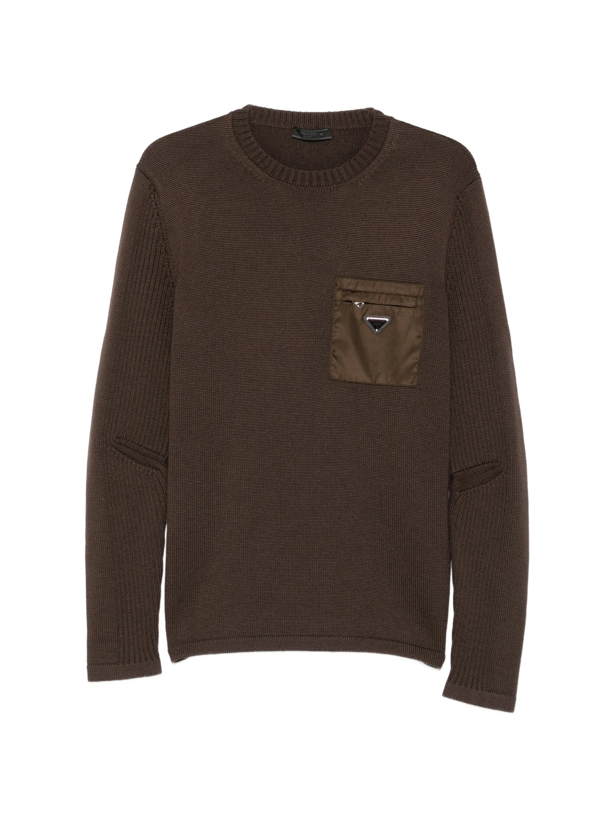Prada Prada Re-Nylon Pocket Ribbed-knit Sweater