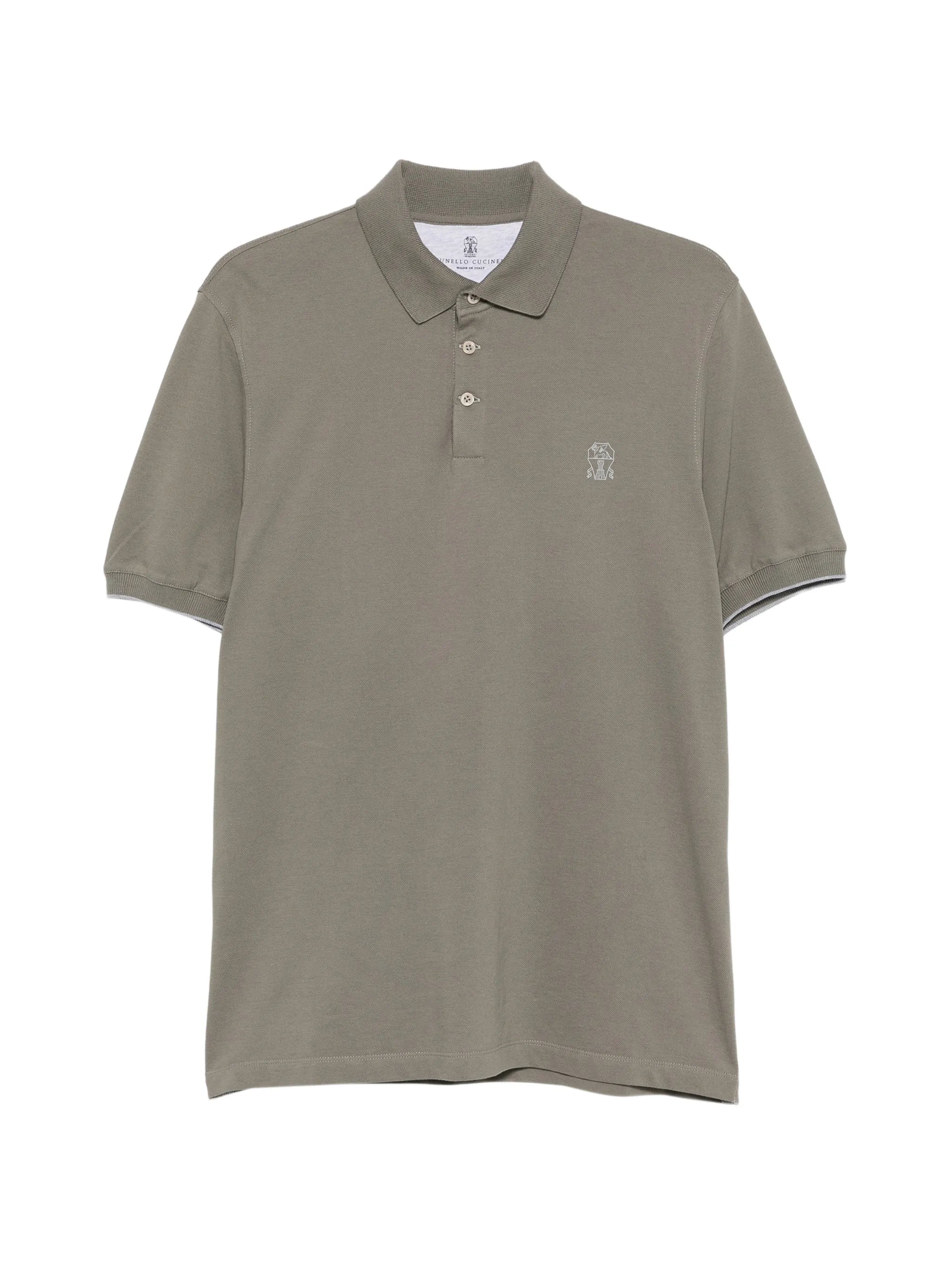 Brunello Cucinelli Brunello Cucinelli Logo-embroidered Cotton Polo Shirt