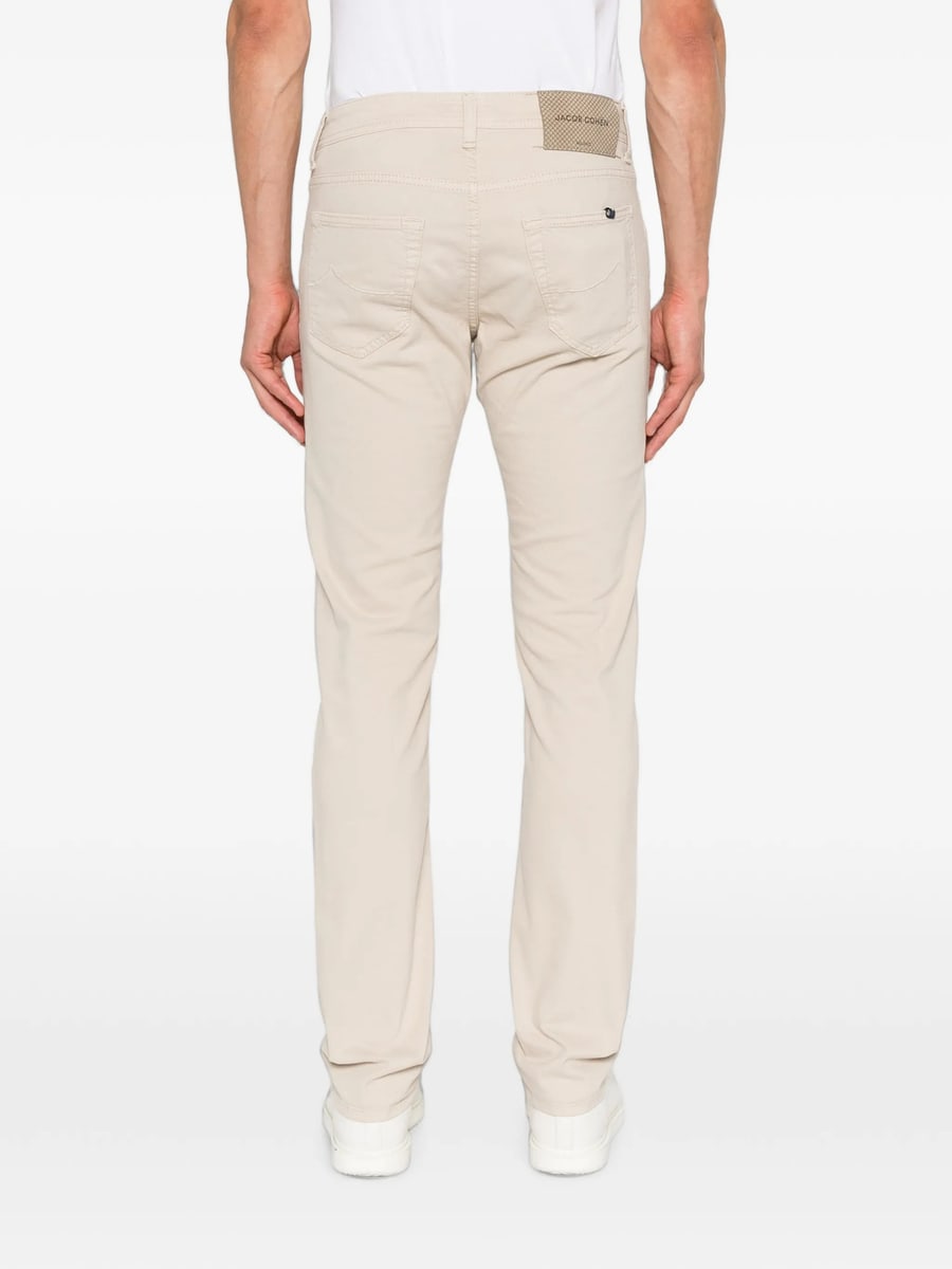 Jacob Cohën Jacob Cohën Nick Logo-patch Slim-fit Cotton Trousers, view 5