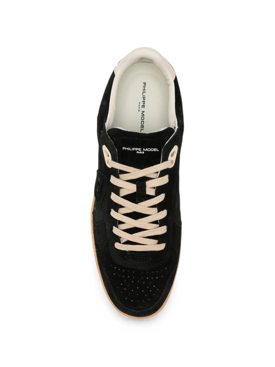 Philippe Model Philippe Model Pgal Low Logo-patch Panelled Sneakers, view 4