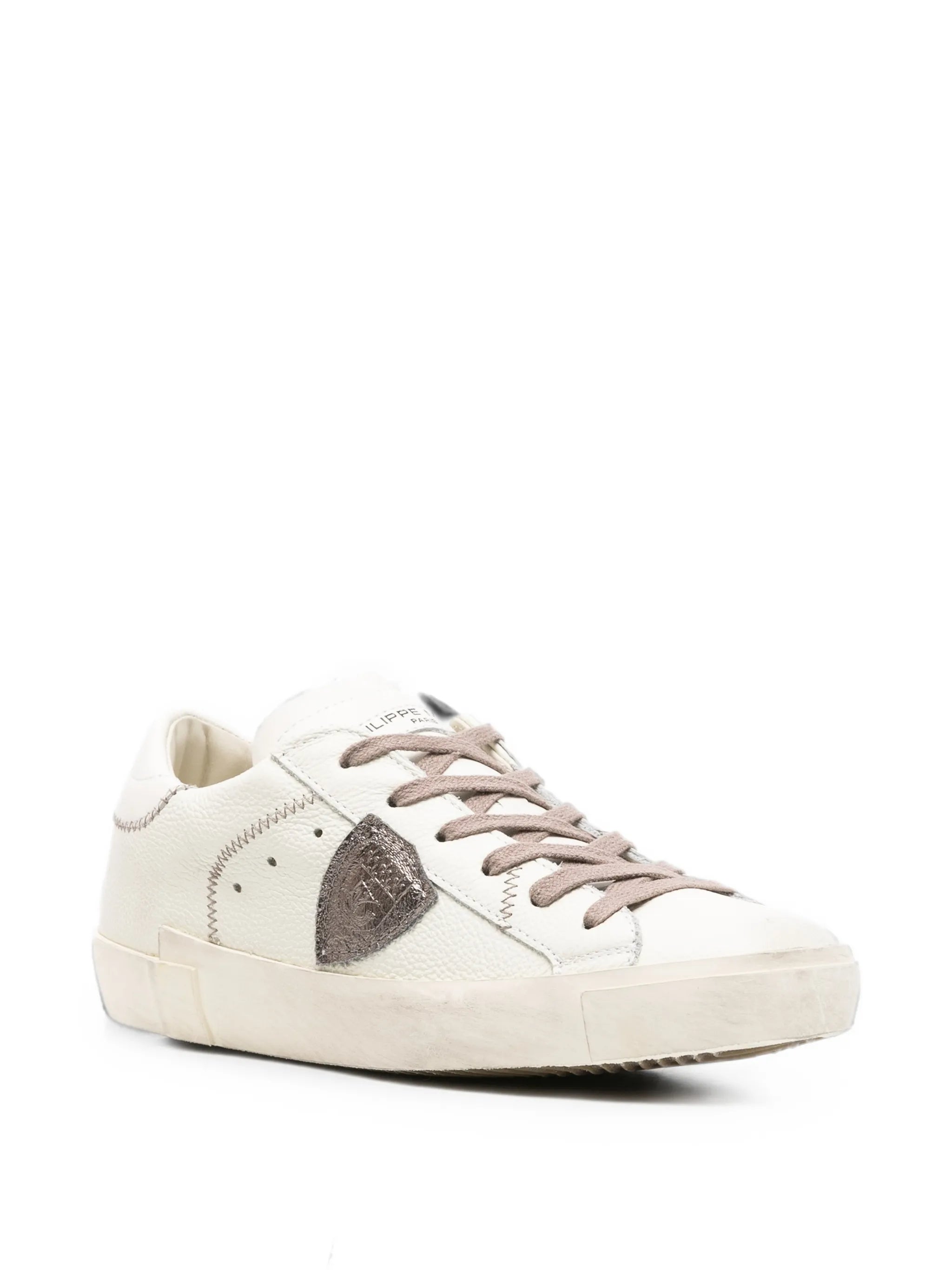 Philippe Model Philippe Model PRSX Low Logo-patch Panelled Sneakers, view 2