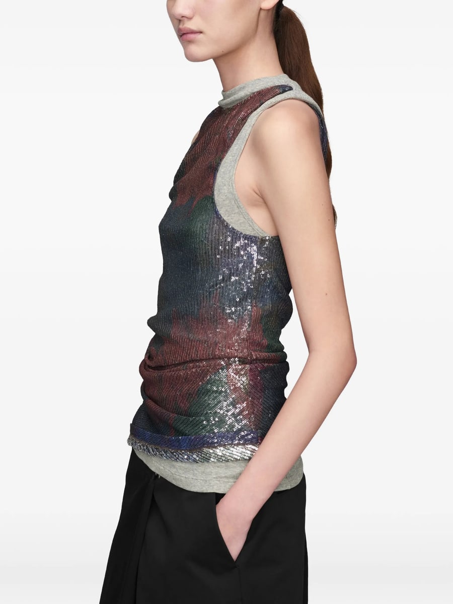 Maison Margiela Maison Margiela Printed Draped Top, view 4