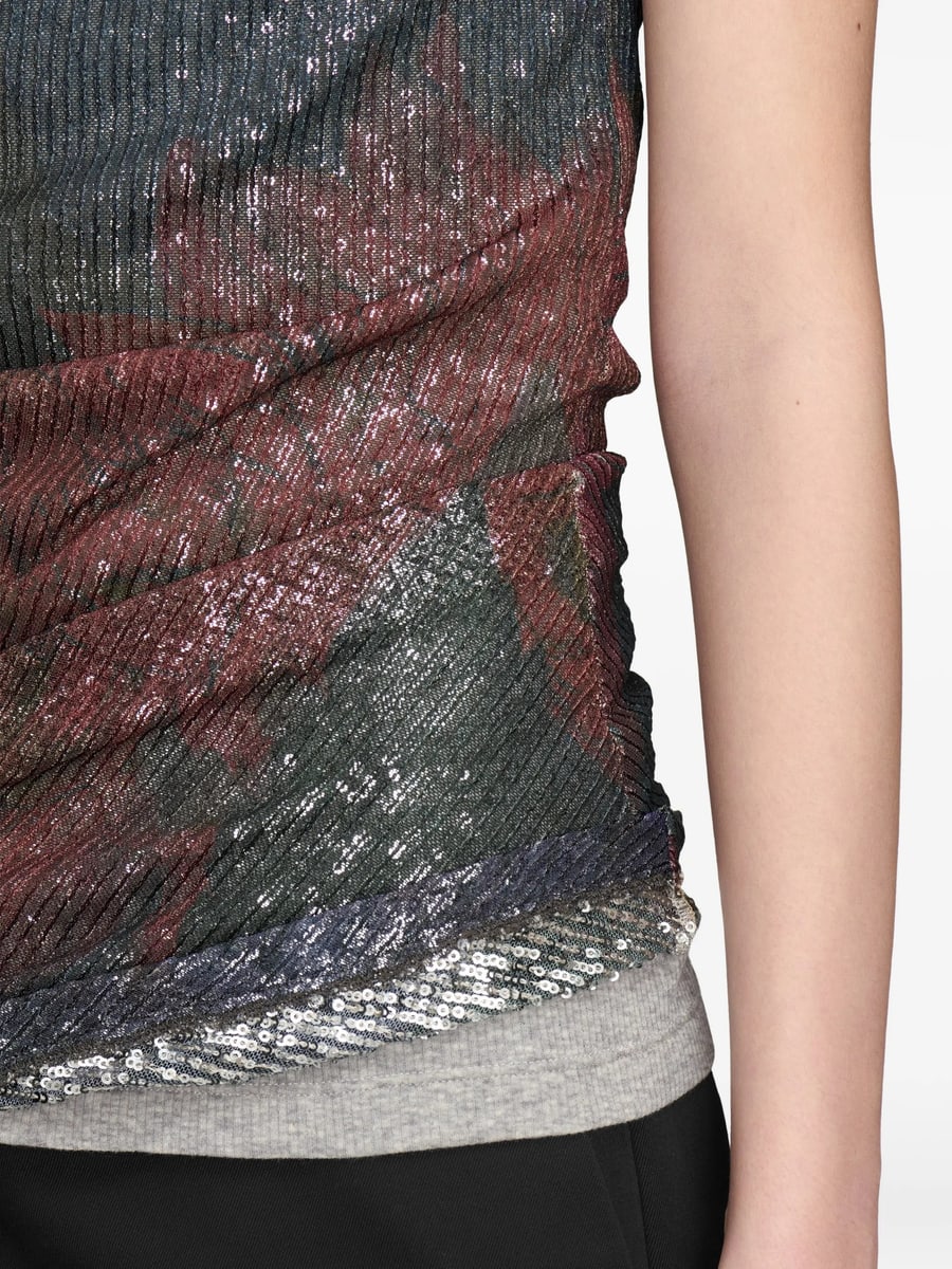 Maison Margiela Maison Margiela Printed Draped Top, view 6