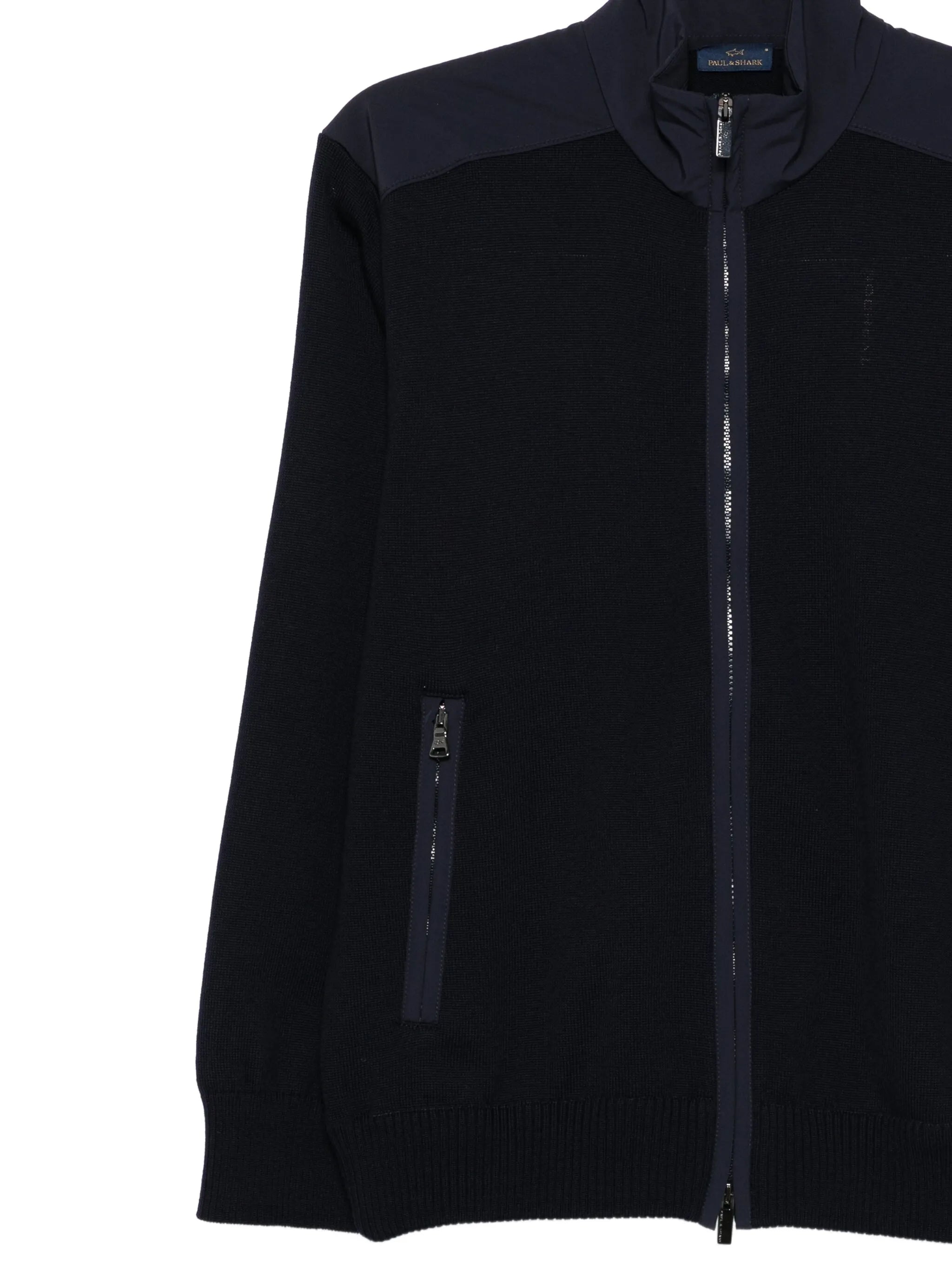 Paul & Shark Paul & Shark Zip-front Wool Cardigan, view 2