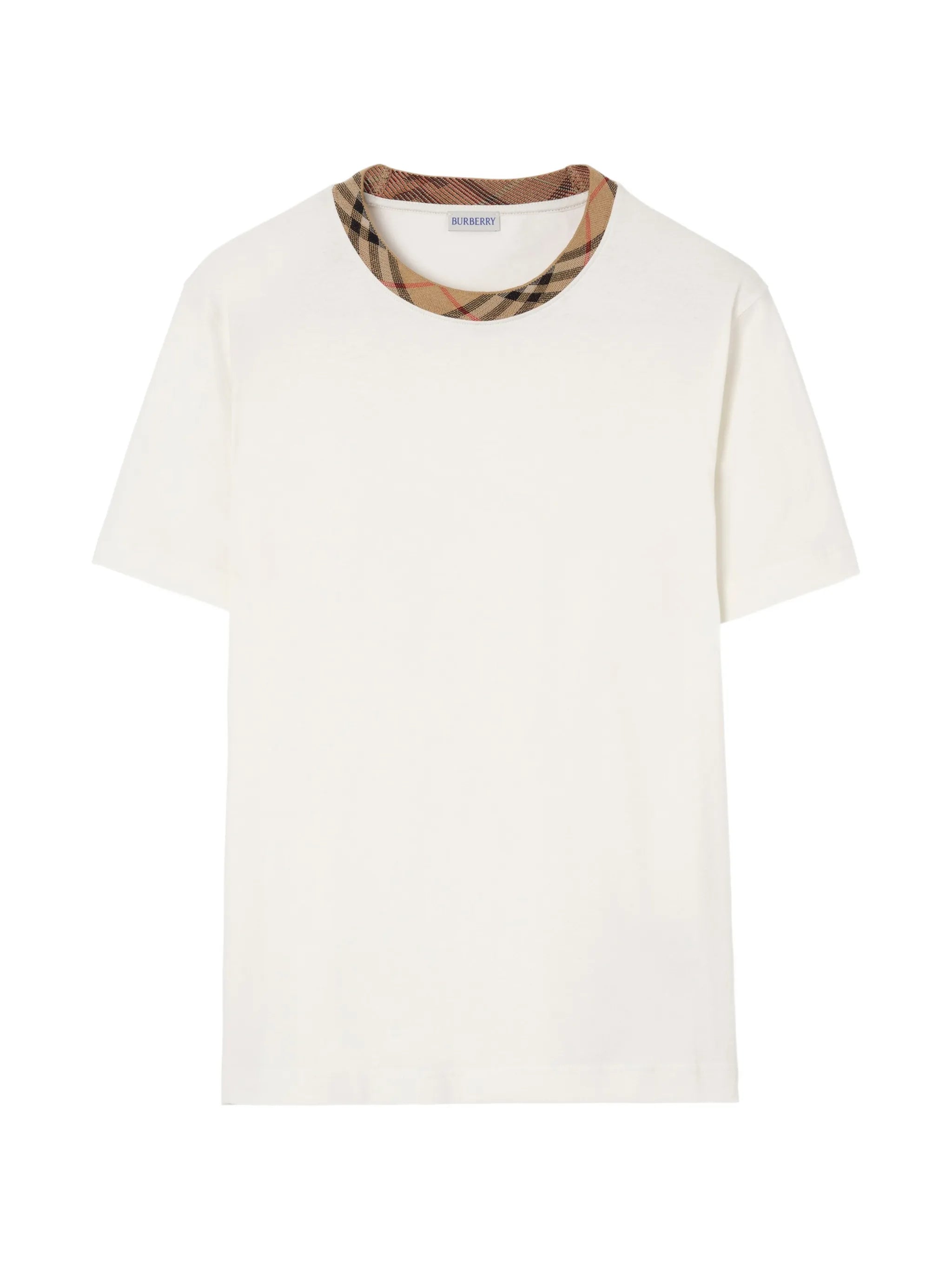 Burberry Burberry Check Trim Cotton T-shirt