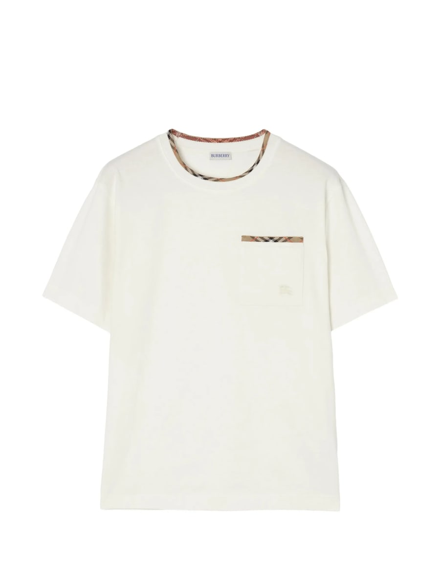 Burberry Burberry Check-trim Cotton T-shirt