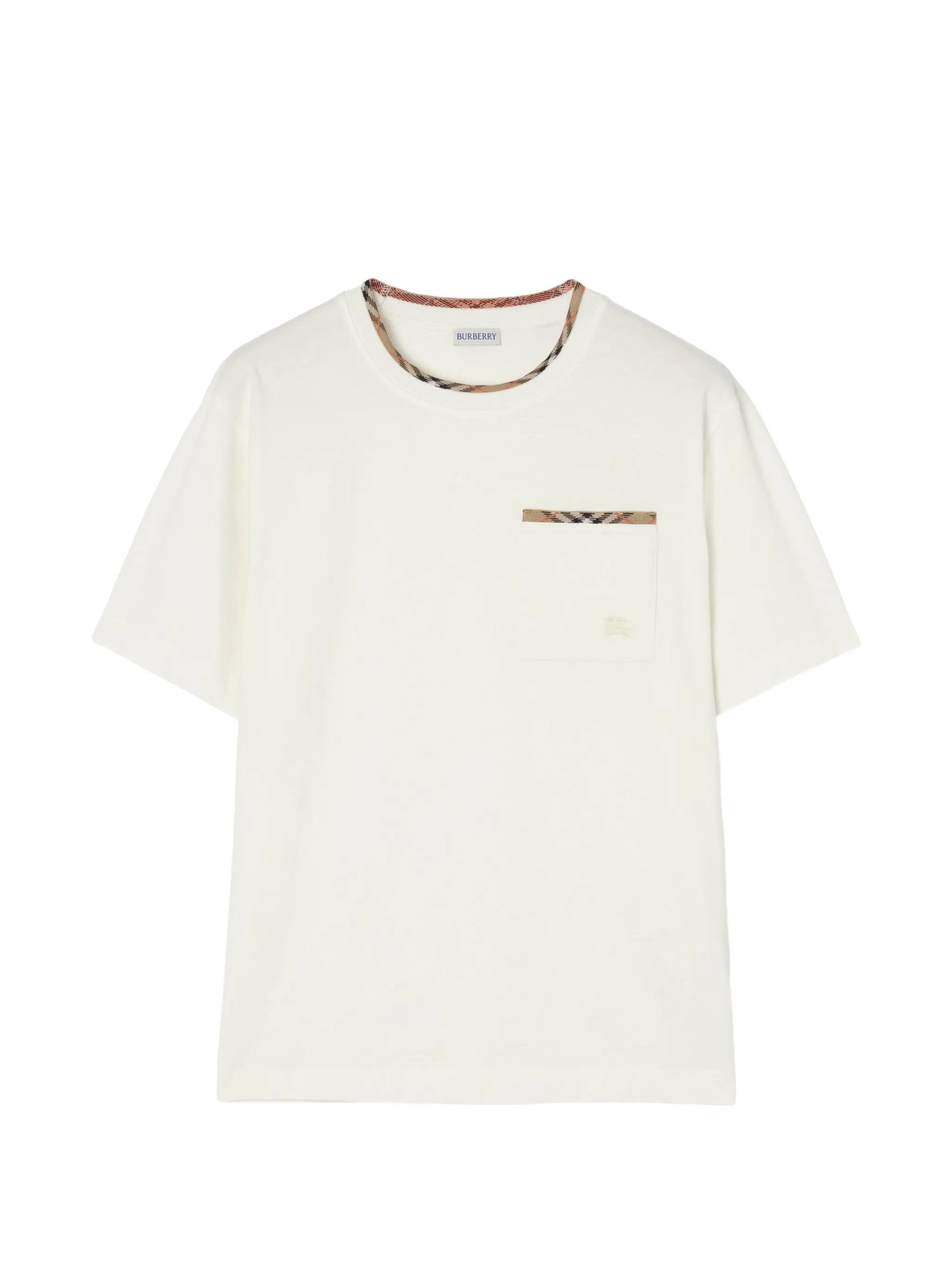 Burberry Burberry Check-trim Cotton T-shirt