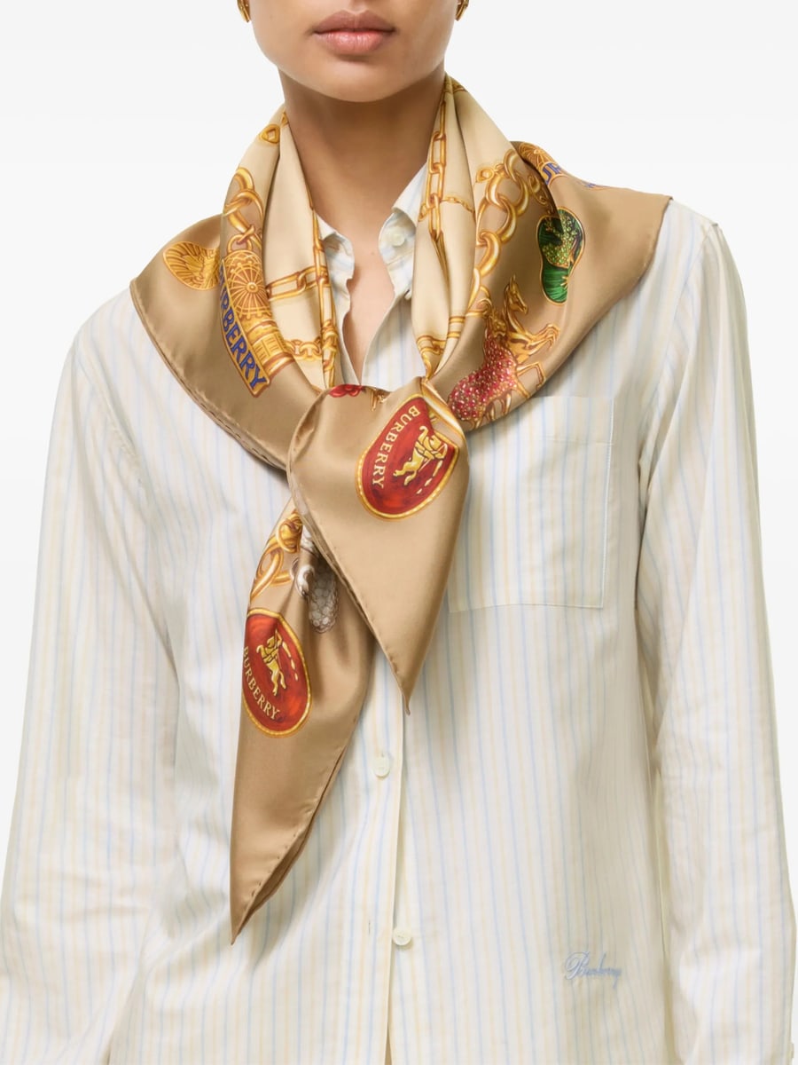 Burberry Burberry Check Charm Silk Scarf, view 3
