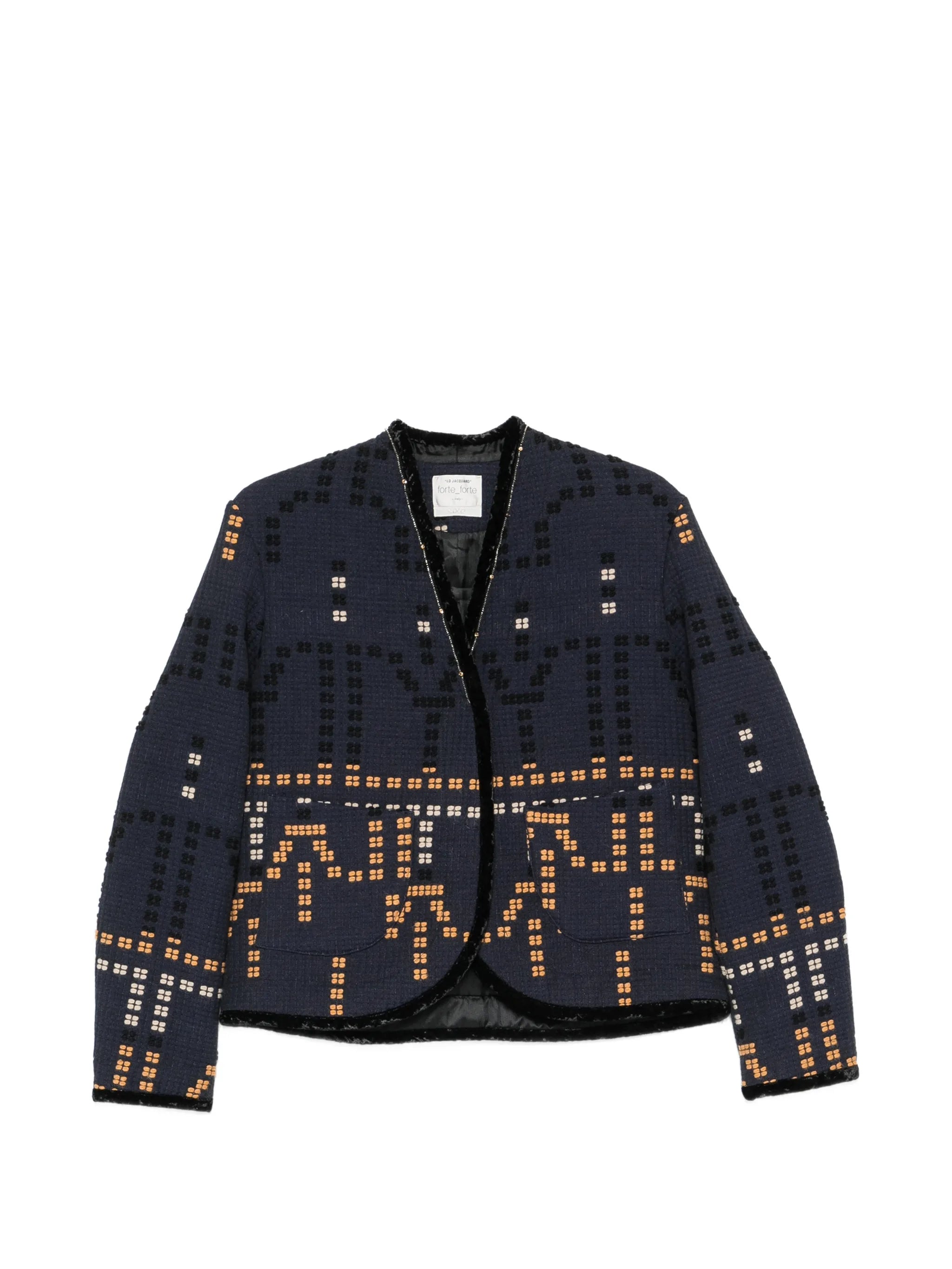 Forte_Forte Forte Forte Jacquard Velvet-trim Jacket