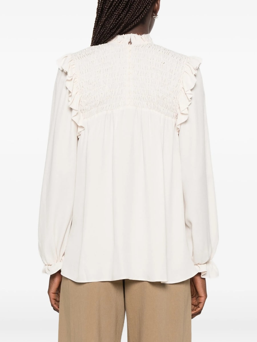 Forte_Forte Forte Forte Ruffled Smocked Blouse, view 5