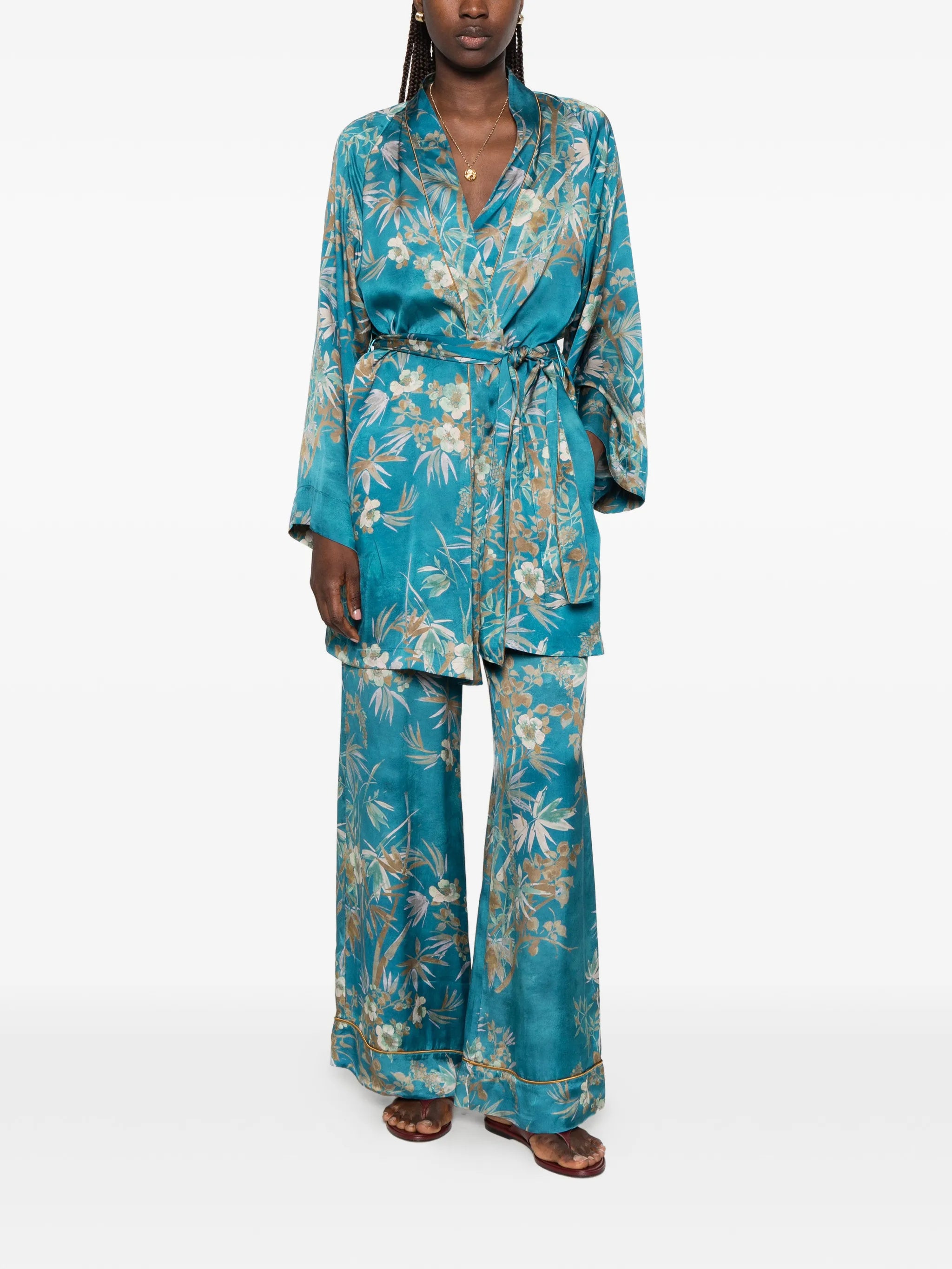 Forte_Forte Forte Forte Floral-print Belted Jacket, view 2