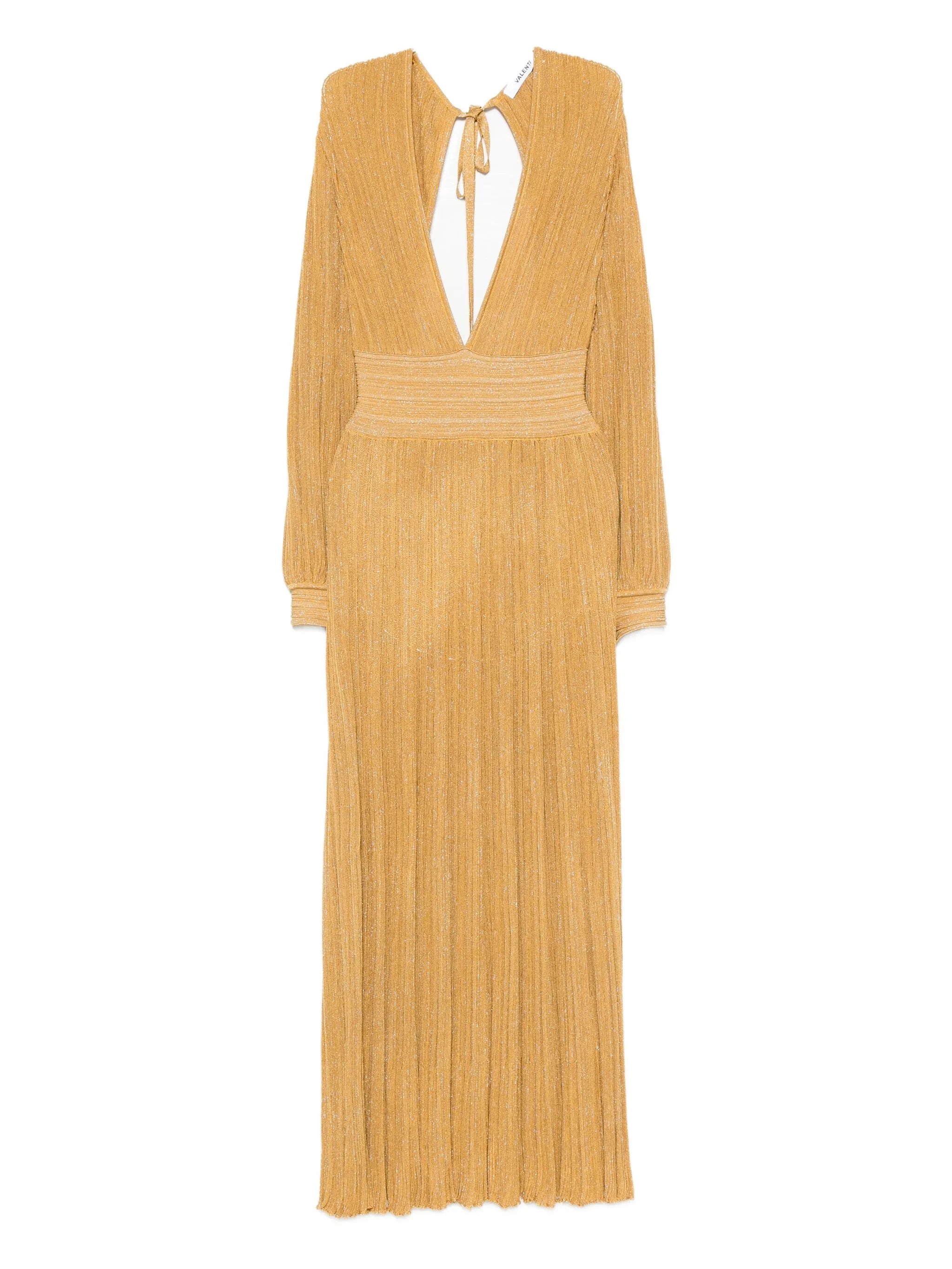 Antonino Valenti Antonino Valenti Pleated V-neck Maxi Dress