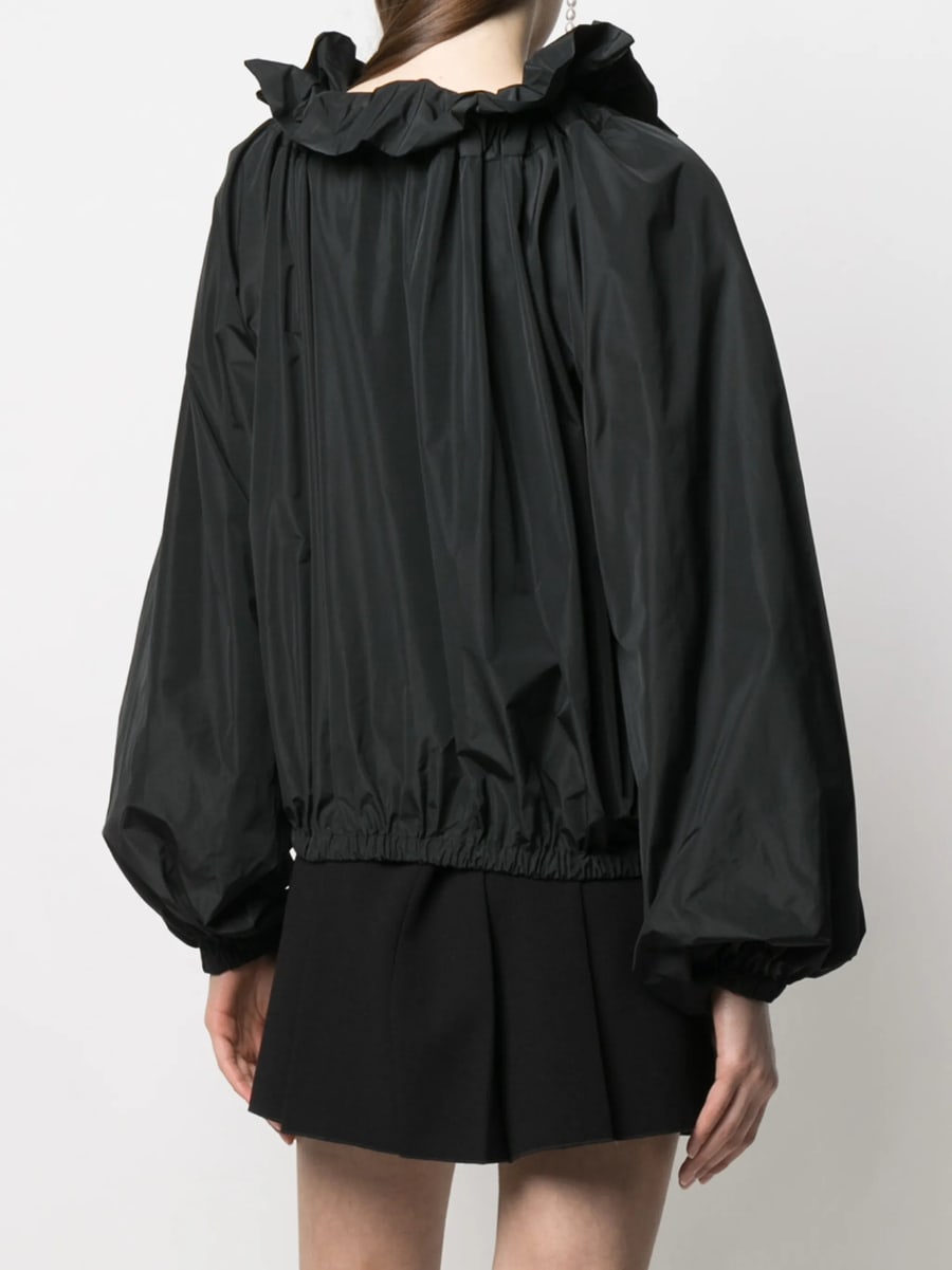 Patou Patou Grosgrain Puff-sleeve Blouse, view 3