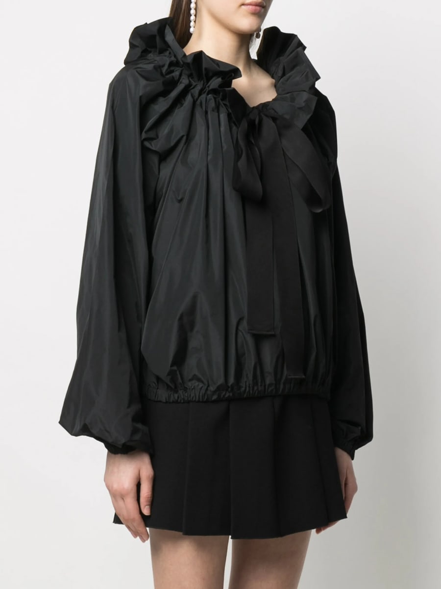 Patou Patou Grosgrain Puff-sleeve Blouse, view 4