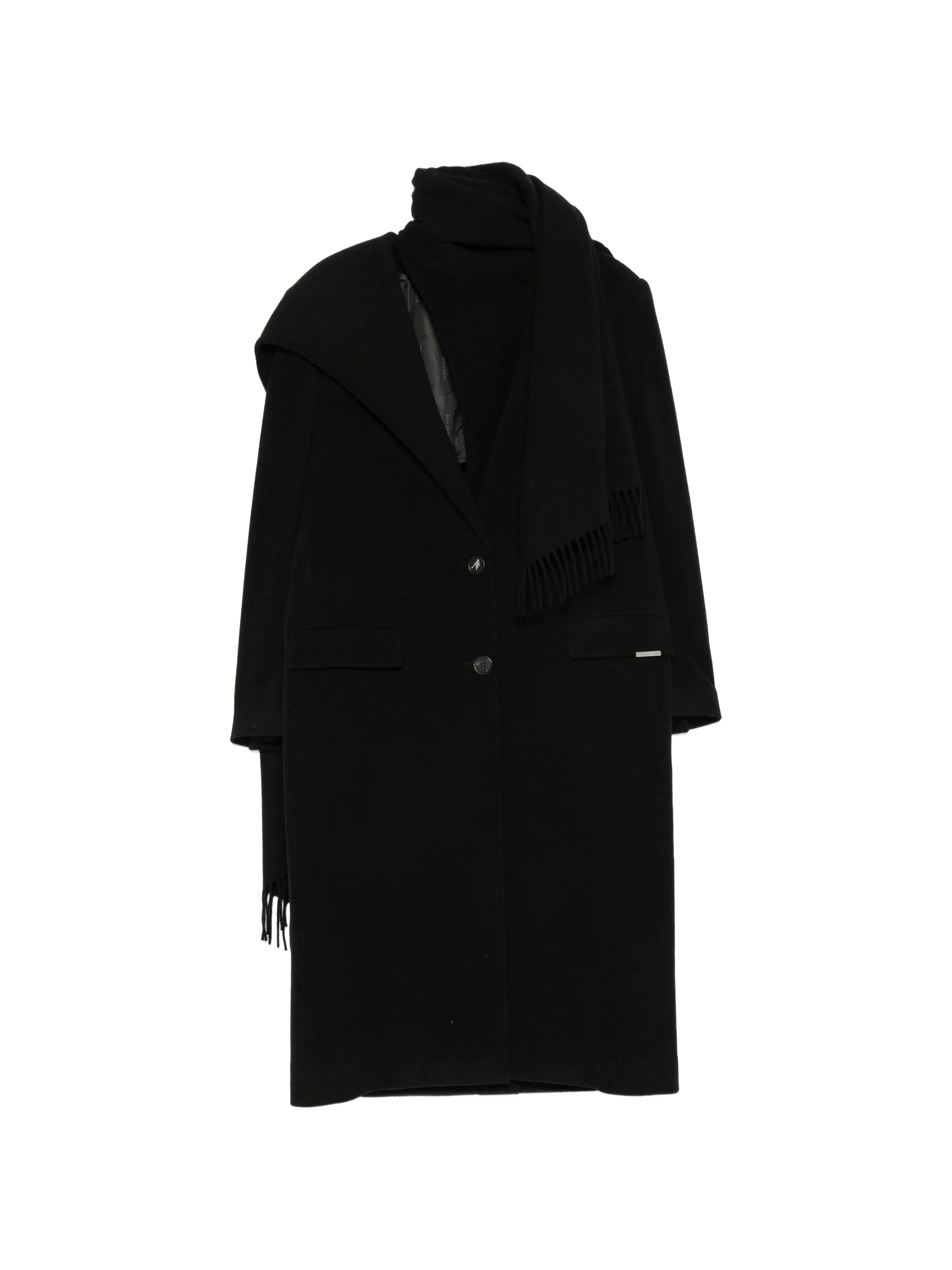 The Attico The Attico Fringed-scarf Coat