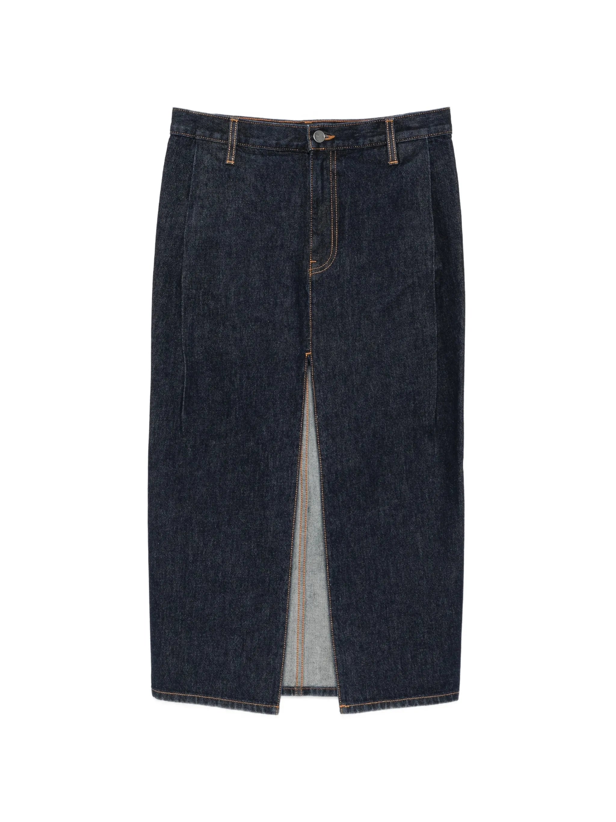 Khaite Khaite Anden Front-slit Denim Skirt