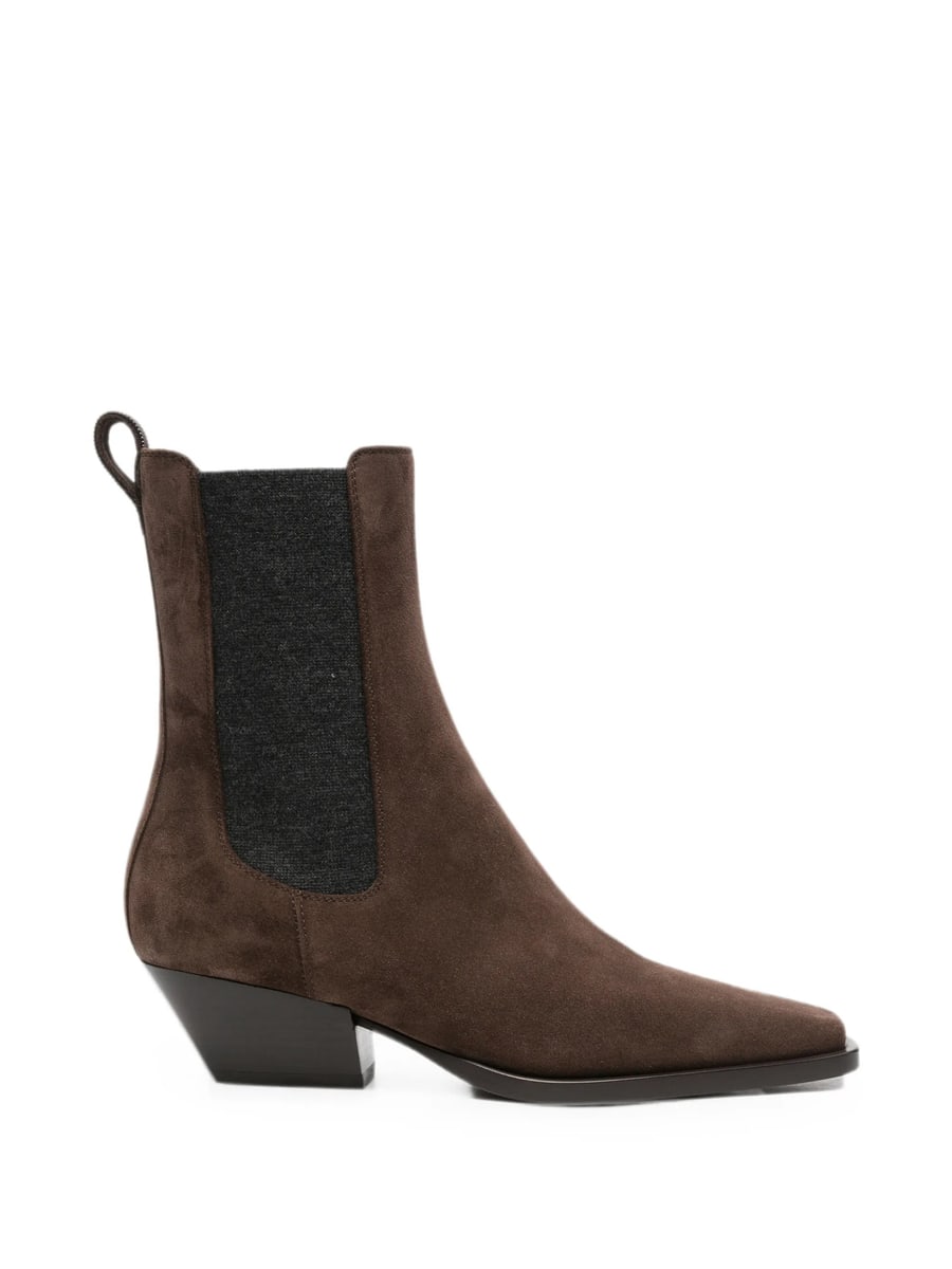 Brunello Cucinelli Brunello Cucinelli Suede Elasticated Ankle Boots