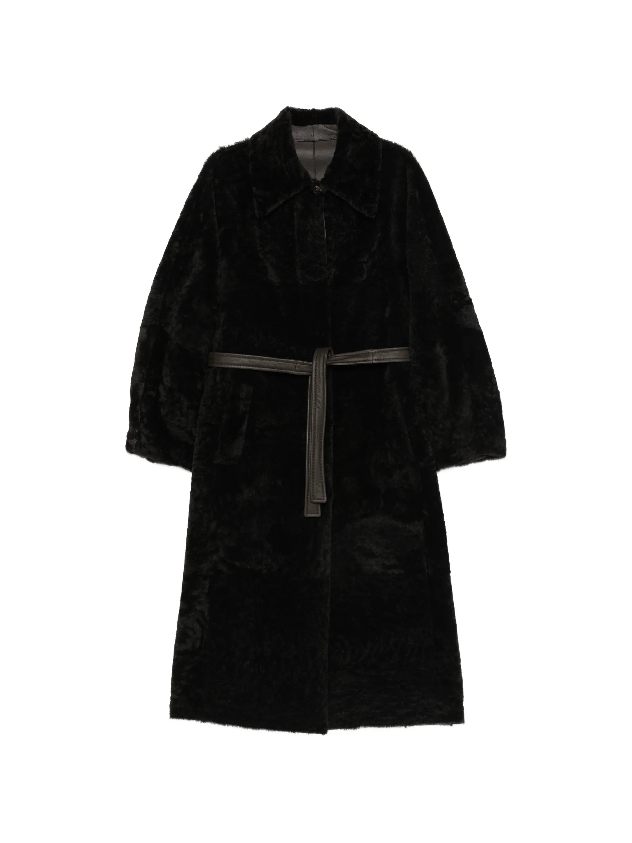 Blancha Blancha Belted Shearling Coat
