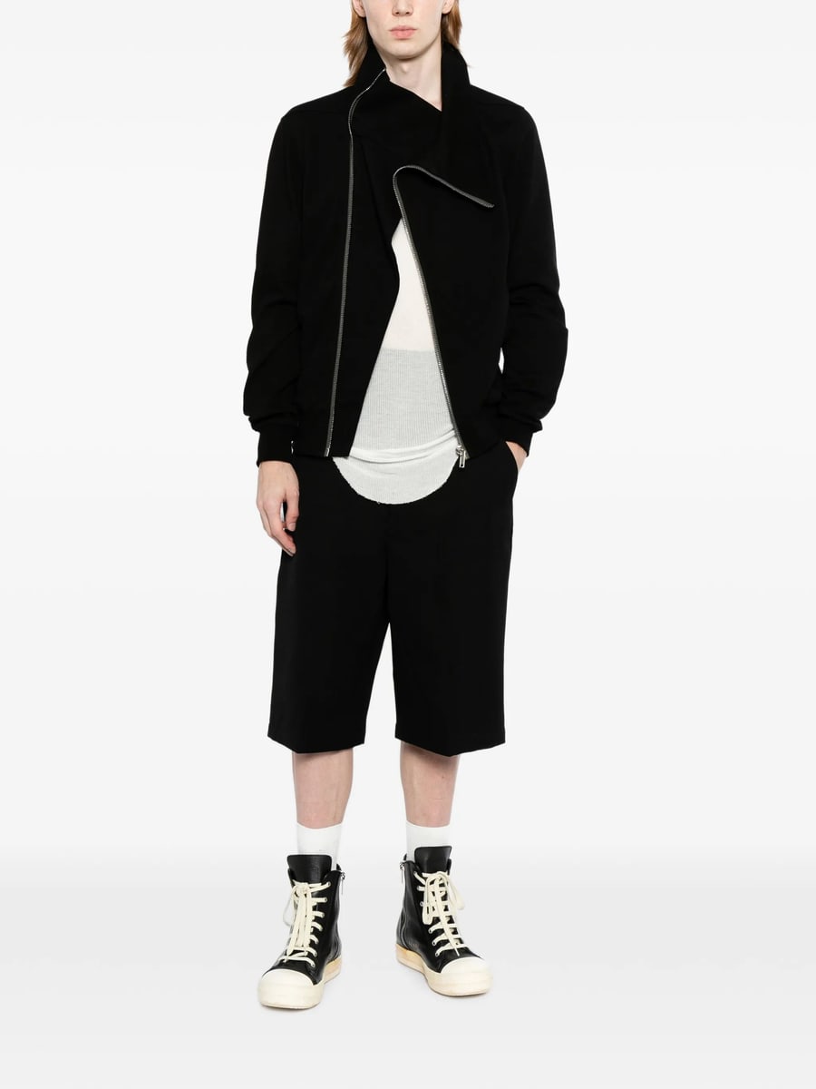 Rick Owens Rick Owens Asymmetric-zip Funnel-neck Jacket, view 4