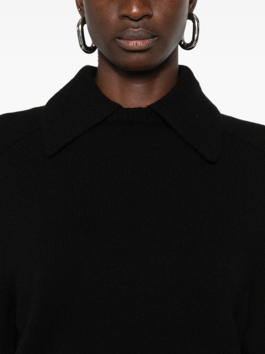 Khaite Khaite Jackson Collared Raglan-sleeve Sweater, view 3