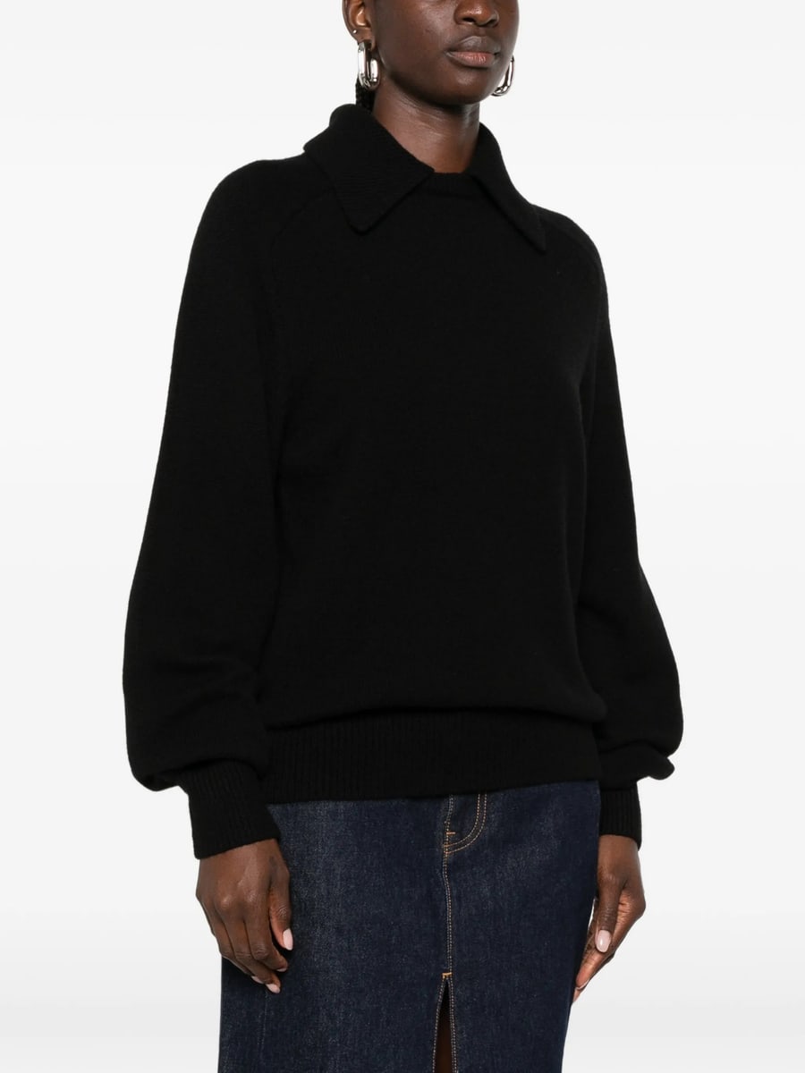 Khaite Khaite Jackson Collared Raglan-sleeve Sweater, view 5