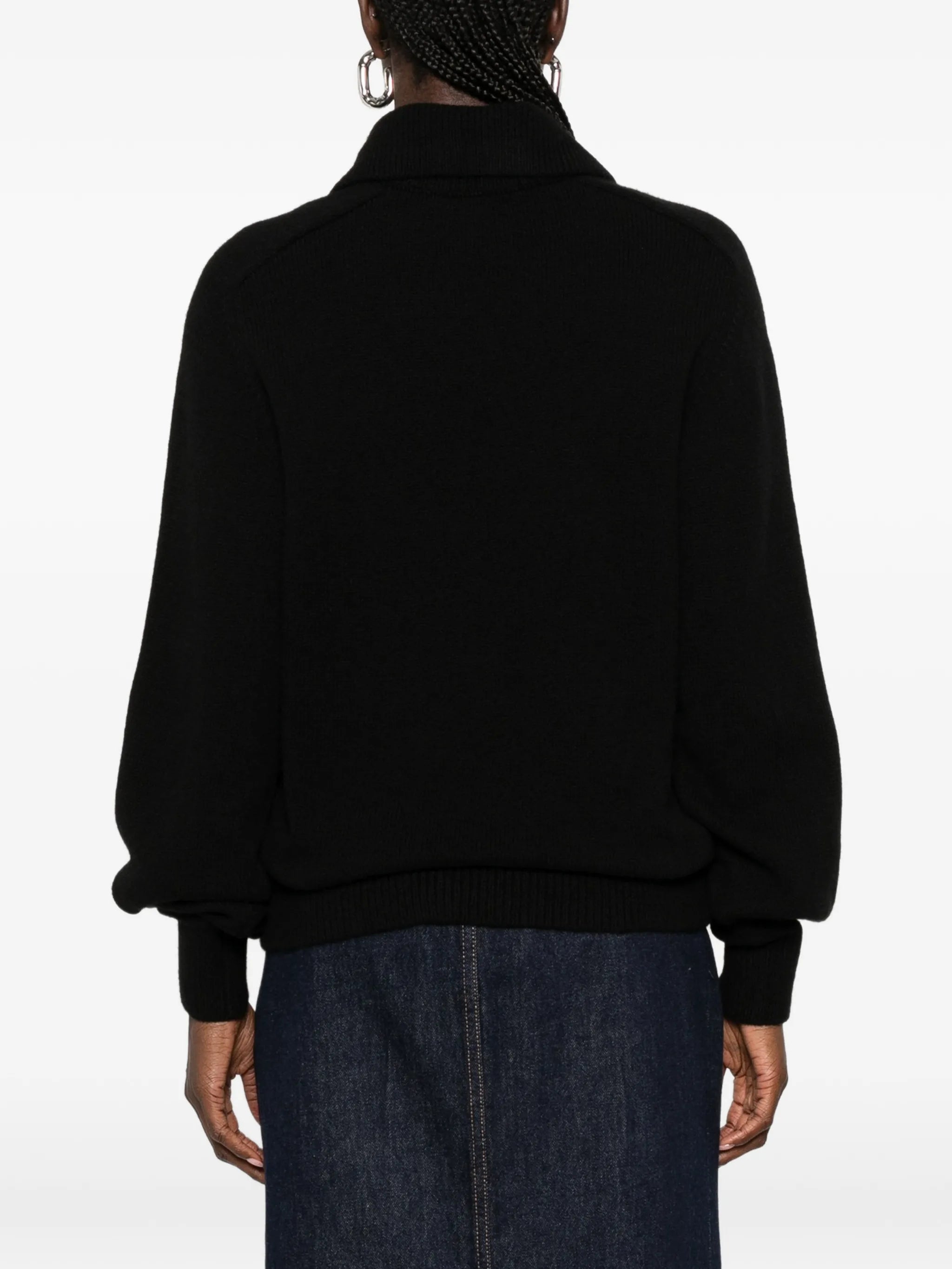 Khaite Khaite Jackson Collared Raglan-sleeve Sweater, view 2