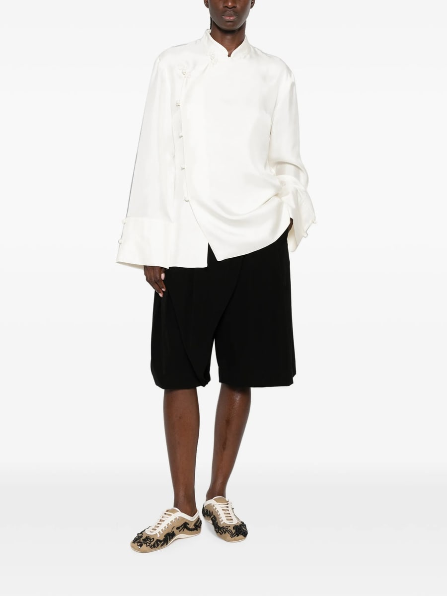 Rohe Rohe Frog-fastening Wide-cuff Blouse, view 4