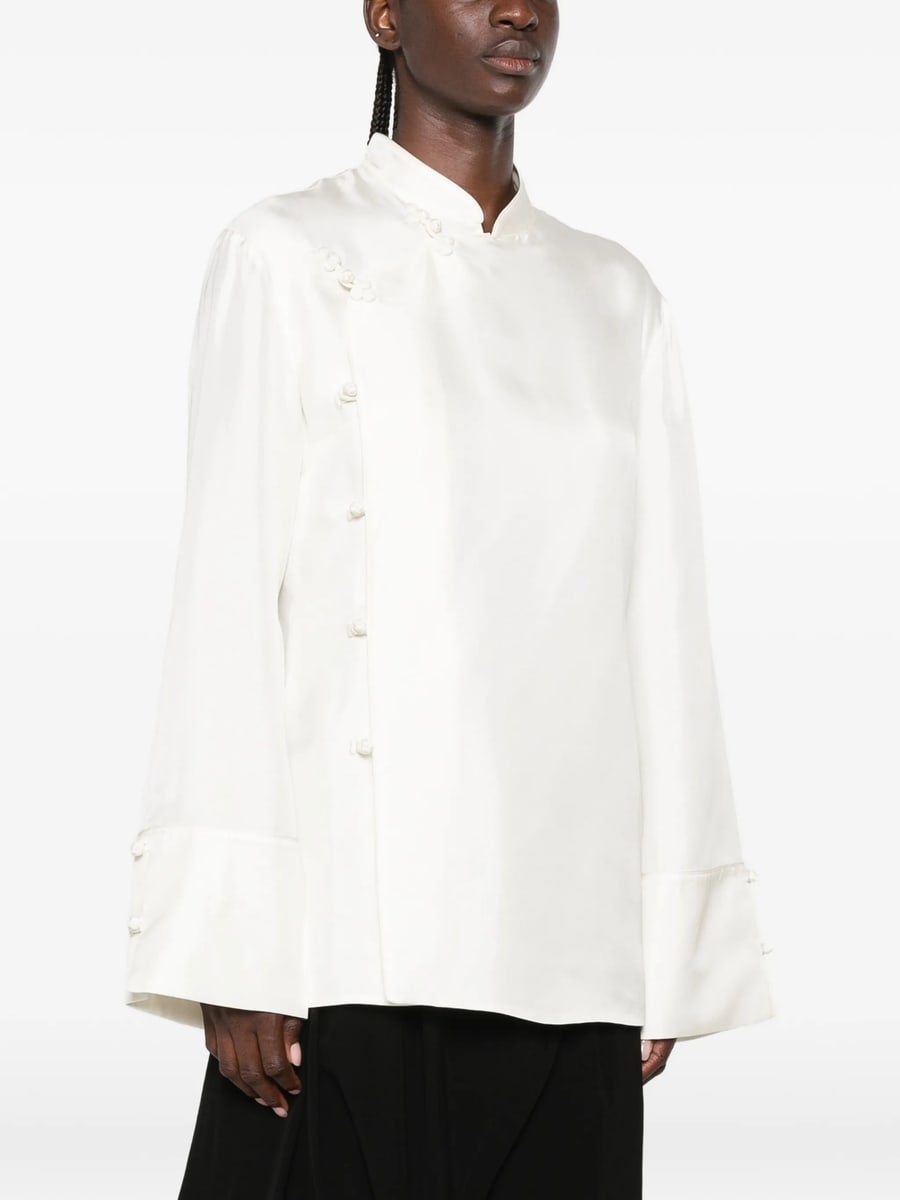 Rohe Rohe Frog-fastening Wide-cuff Blouse, view 5