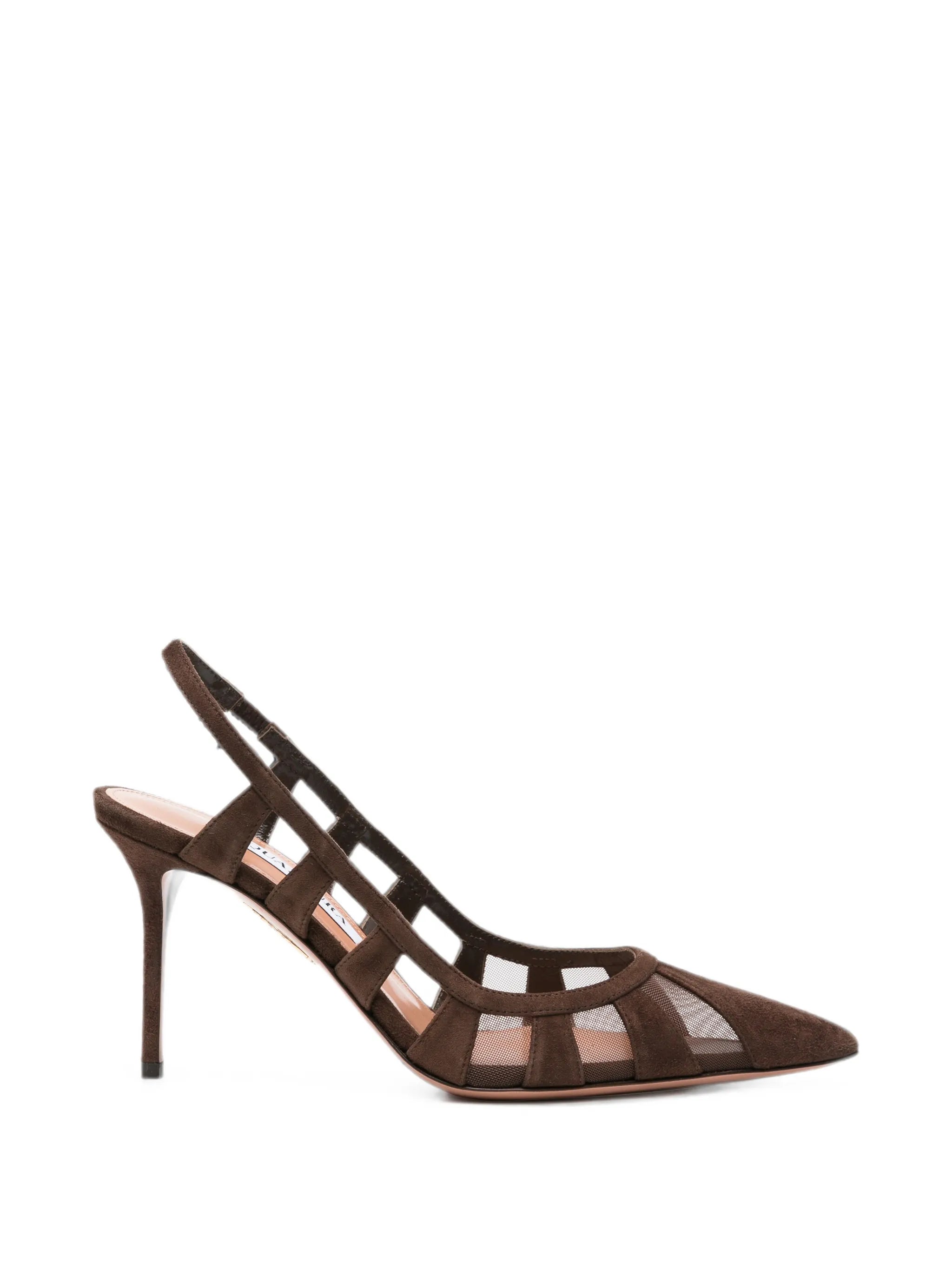 Aquazzura Aquazzura Acreen Mesh-panelled Suede Pumps