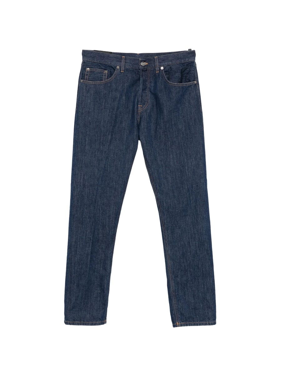 Dondup Dondup Logo-plaque Straight-leg Jeans