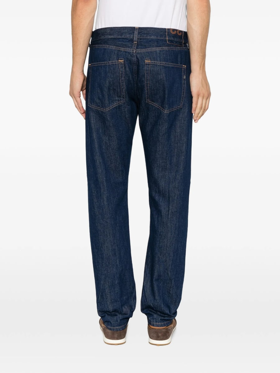 Dondup Dondup Logo-plaque Straight-leg Jeans, view 5