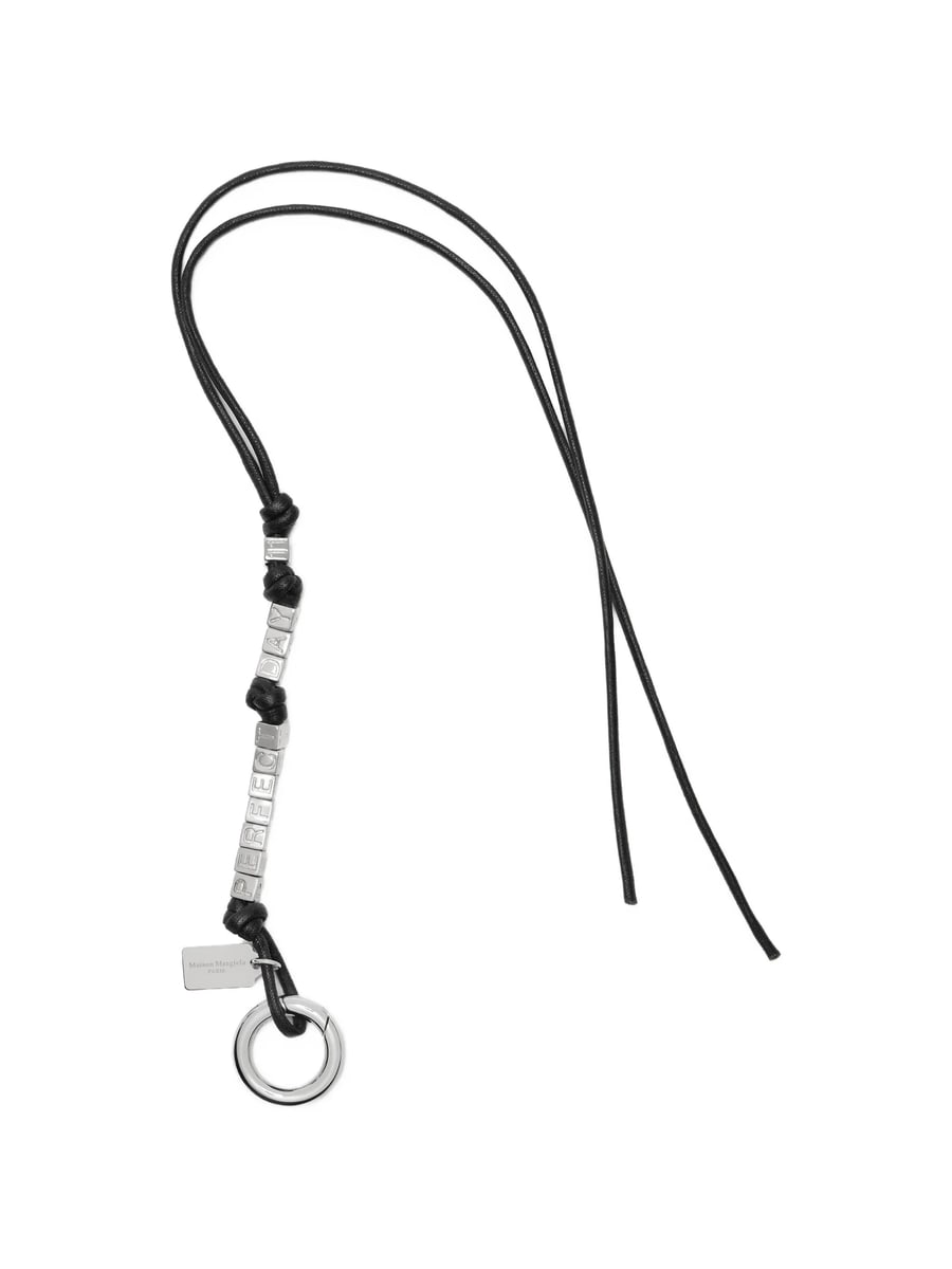 Maison Margiela Maison Margiela Beaded Leather Keyring, view 3