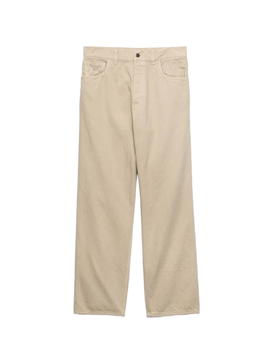 Prada Prada Logo-plaque Straight-leg Jeans