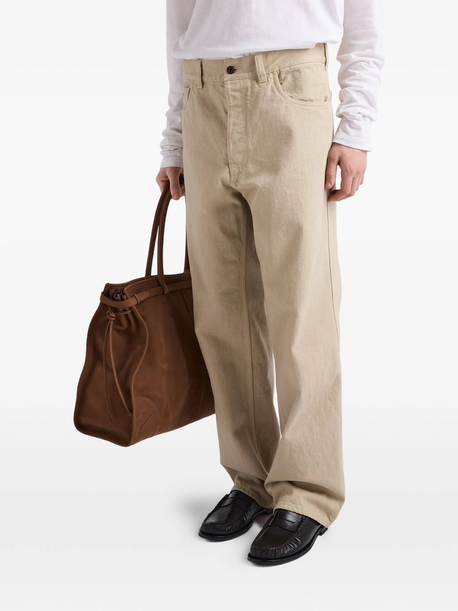 Prada Prada Logo-plaque Straight-leg Jeans, view 4
