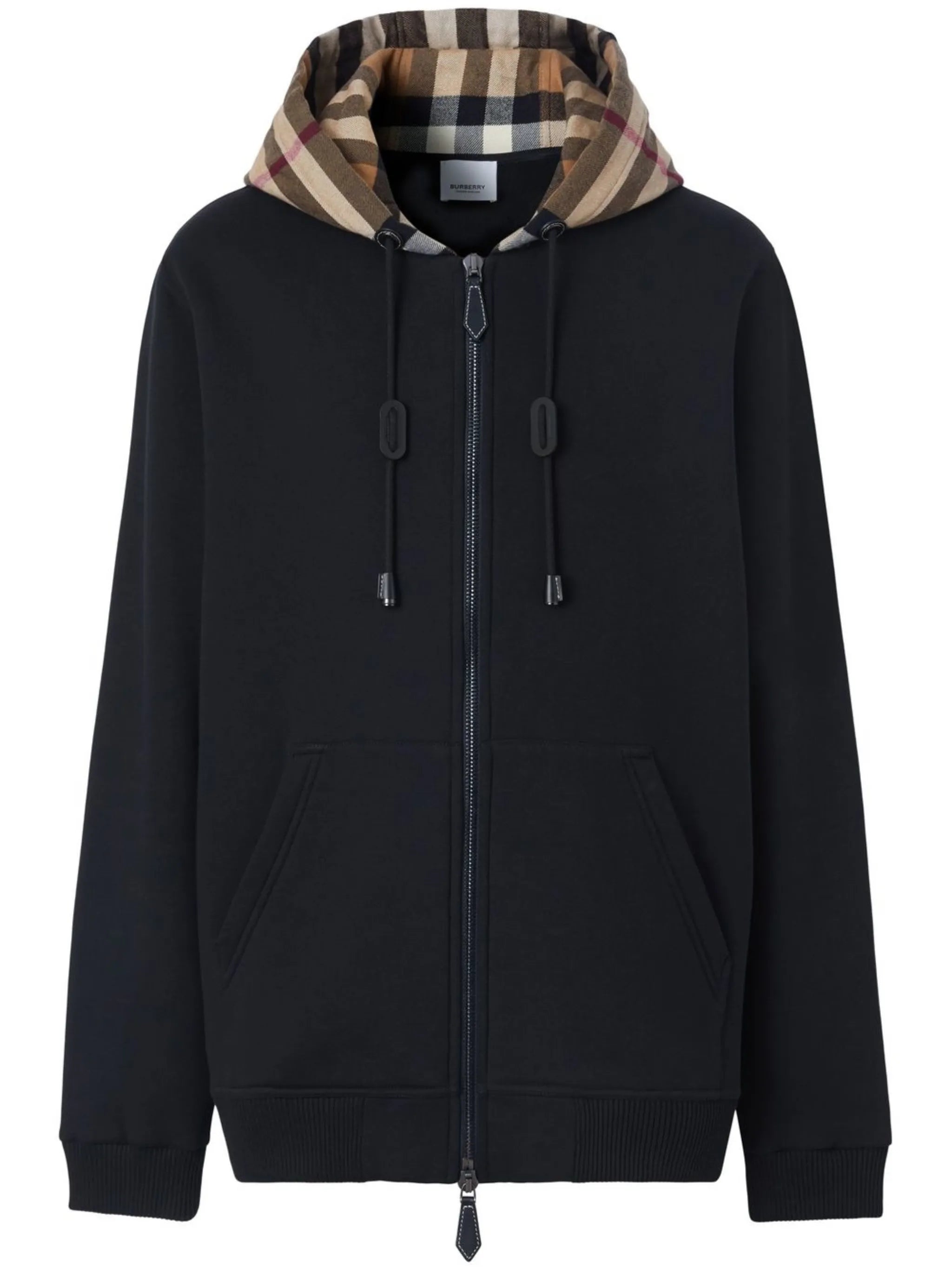 Burberry Burberry Check Hood Cotton Zip Hoodie