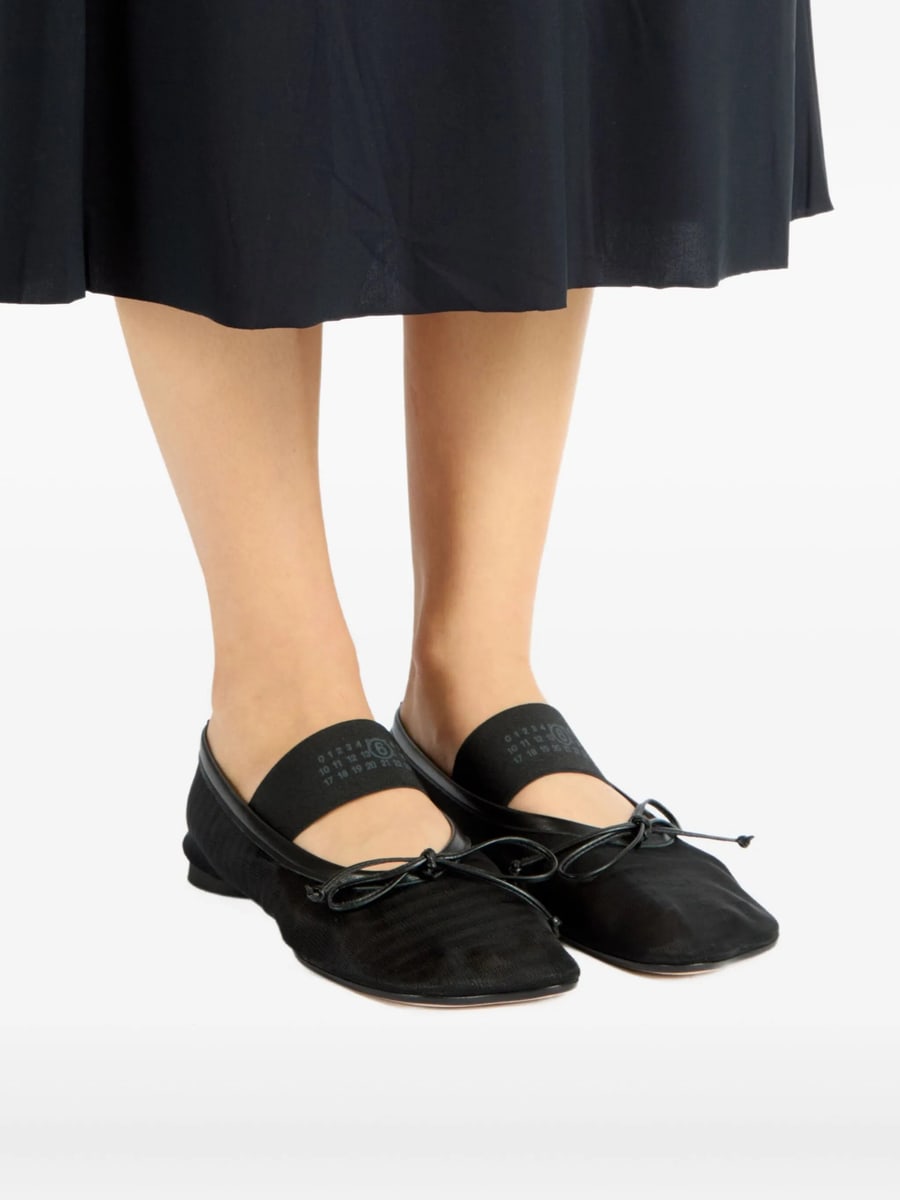 MM6 Maison Margiela Mm6 Maison Margiela Anatomic Numeric Ballerinas, view 5