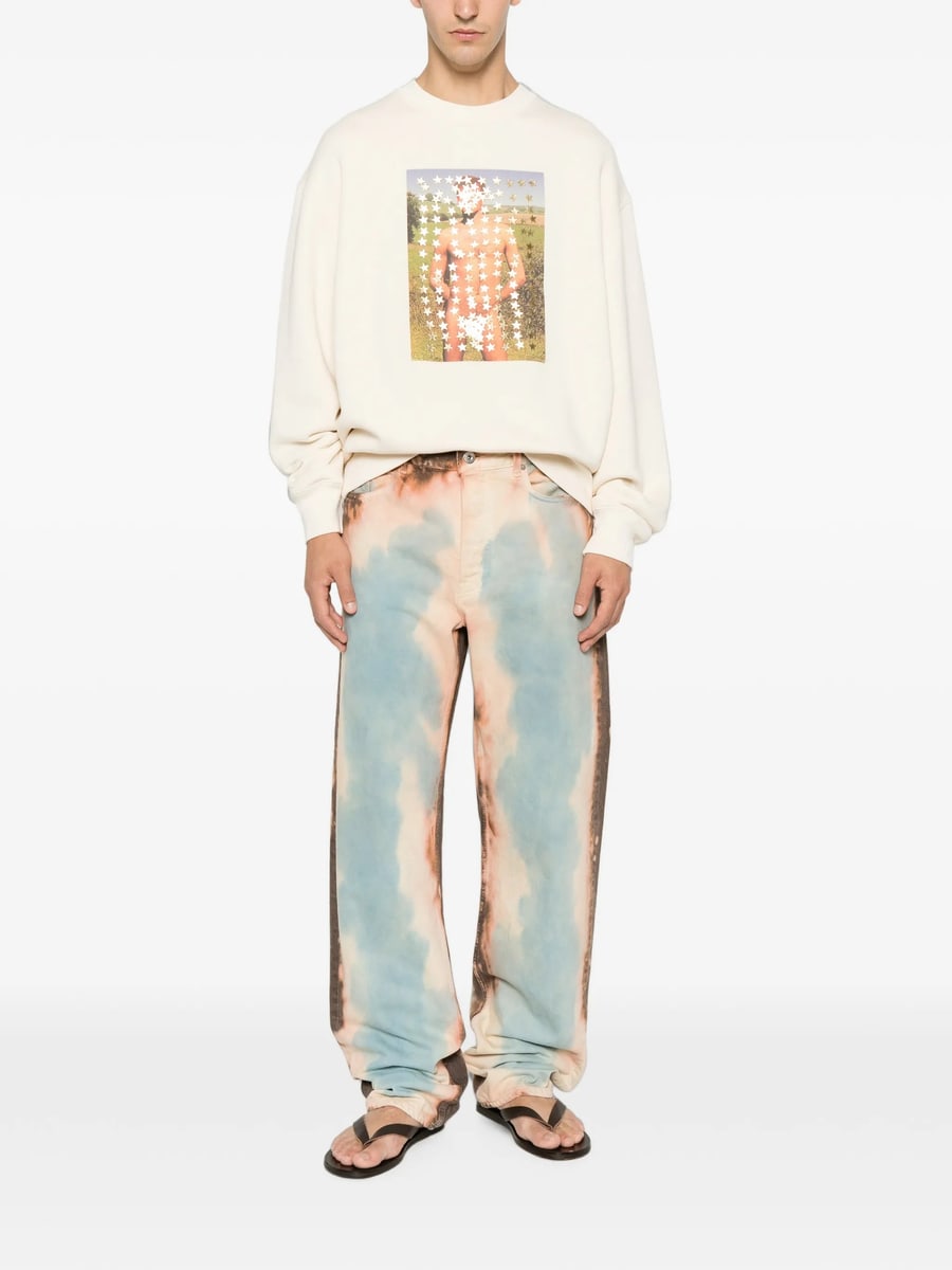 JW Anderson Jw Anderson Graphic-print Star-patch Sweatshirt, view 3