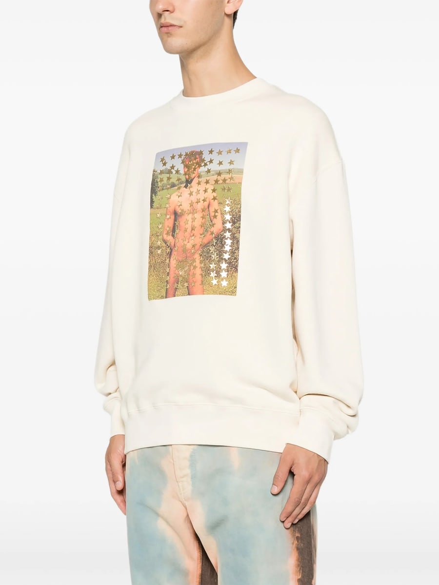 JW Anderson Jw Anderson Graphic-print Star-patch Sweatshirt, view 5