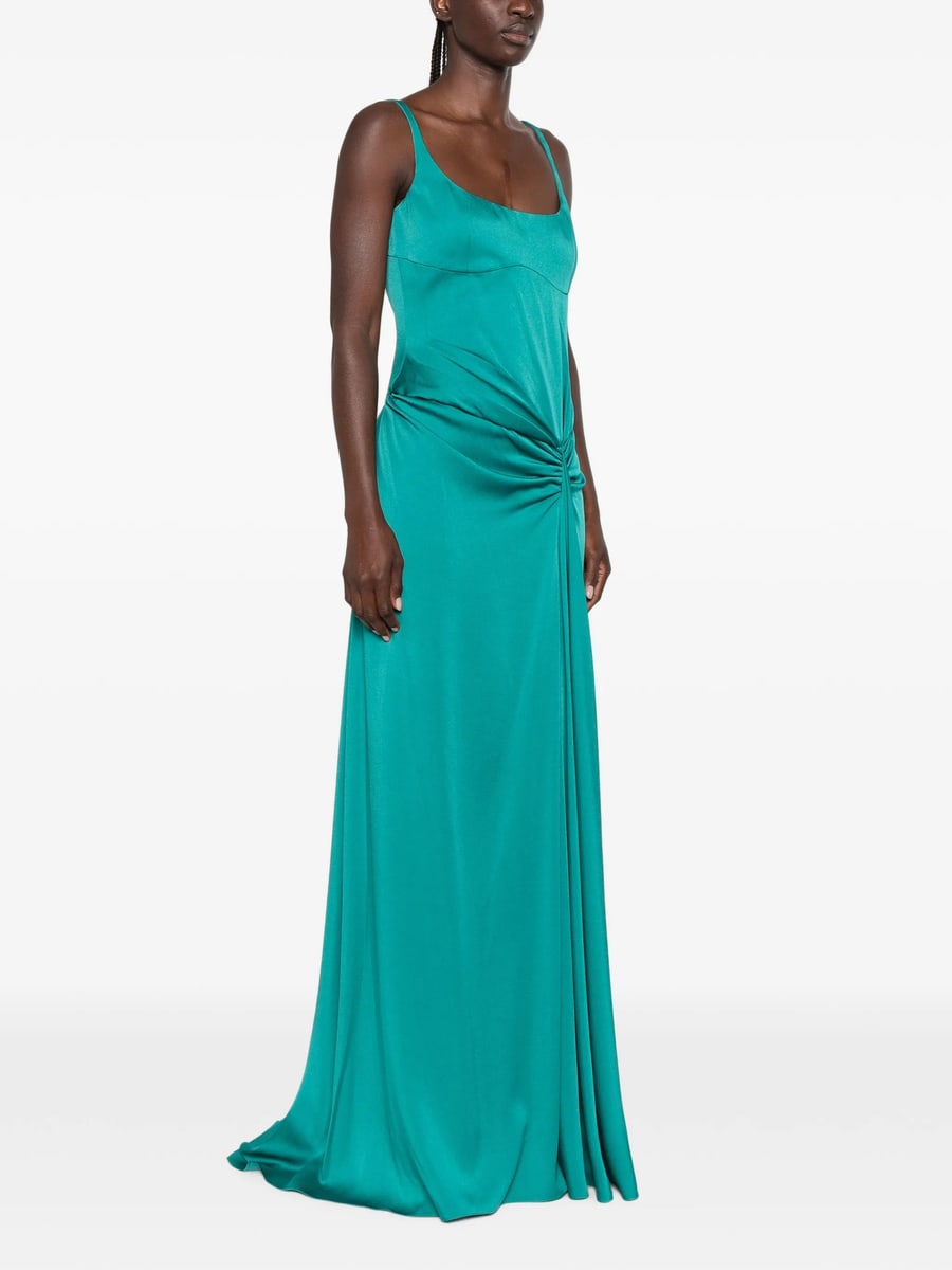 Alexander McQueen Alexander Mcqueen Gathered-detail Sleeveless Maxi Dress, view 4