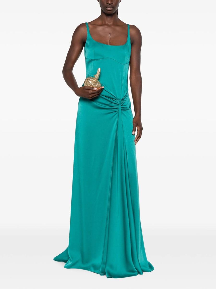 Alexander McQueen Alexander Mcqueen Gathered-detail Sleeveless Maxi Dress, view 5