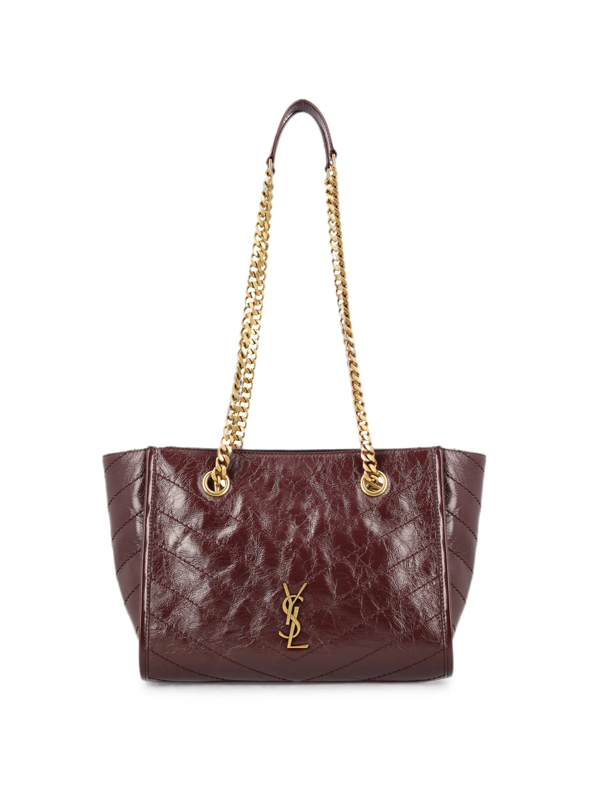 Saint Laurent Saint Laurent Chevron-quilted Leather Tote Bag