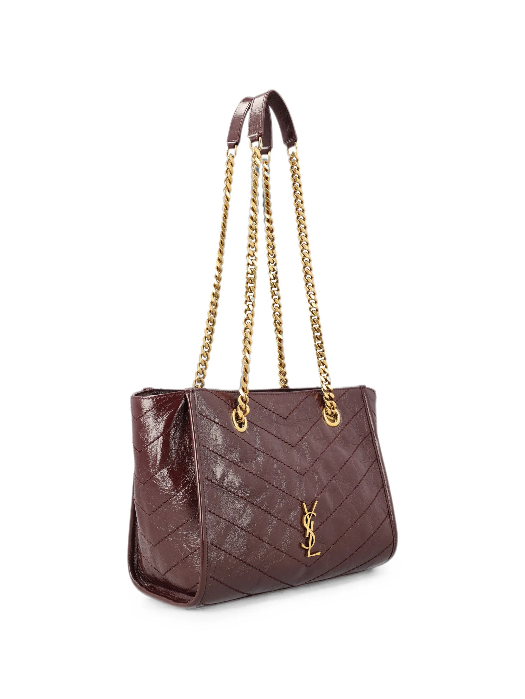 Saint Laurent Saint Laurent Chevron-quilted Leather Tote Bag, view 2