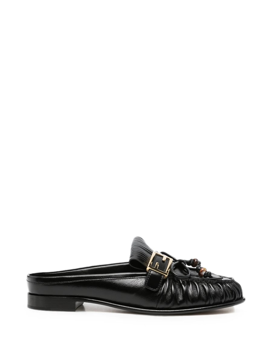 Fendi Fendi O'Lock Fringed Mules