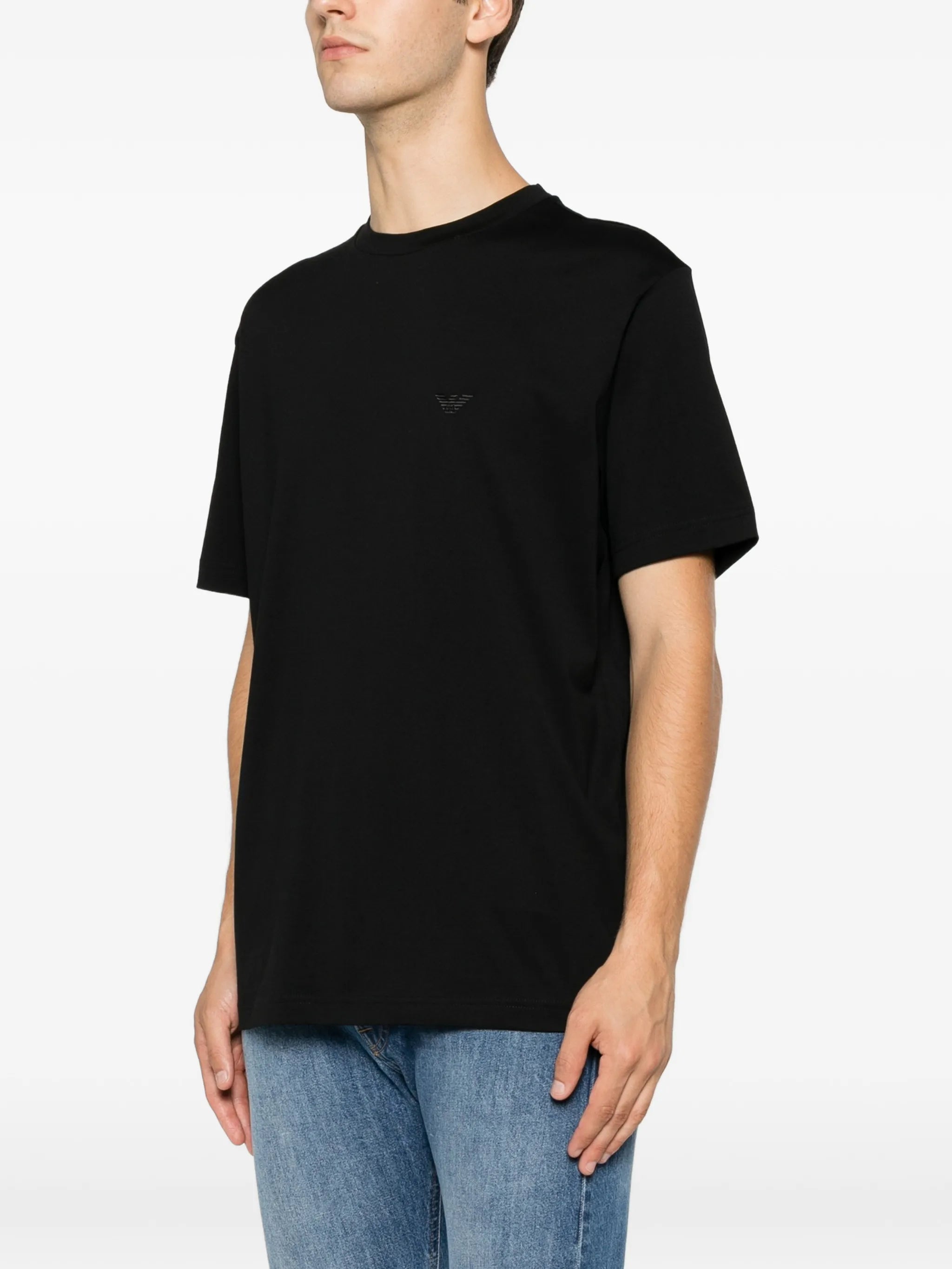 Emporio Armani Emporio Armani Logo-embroidered T-shirt, view 2