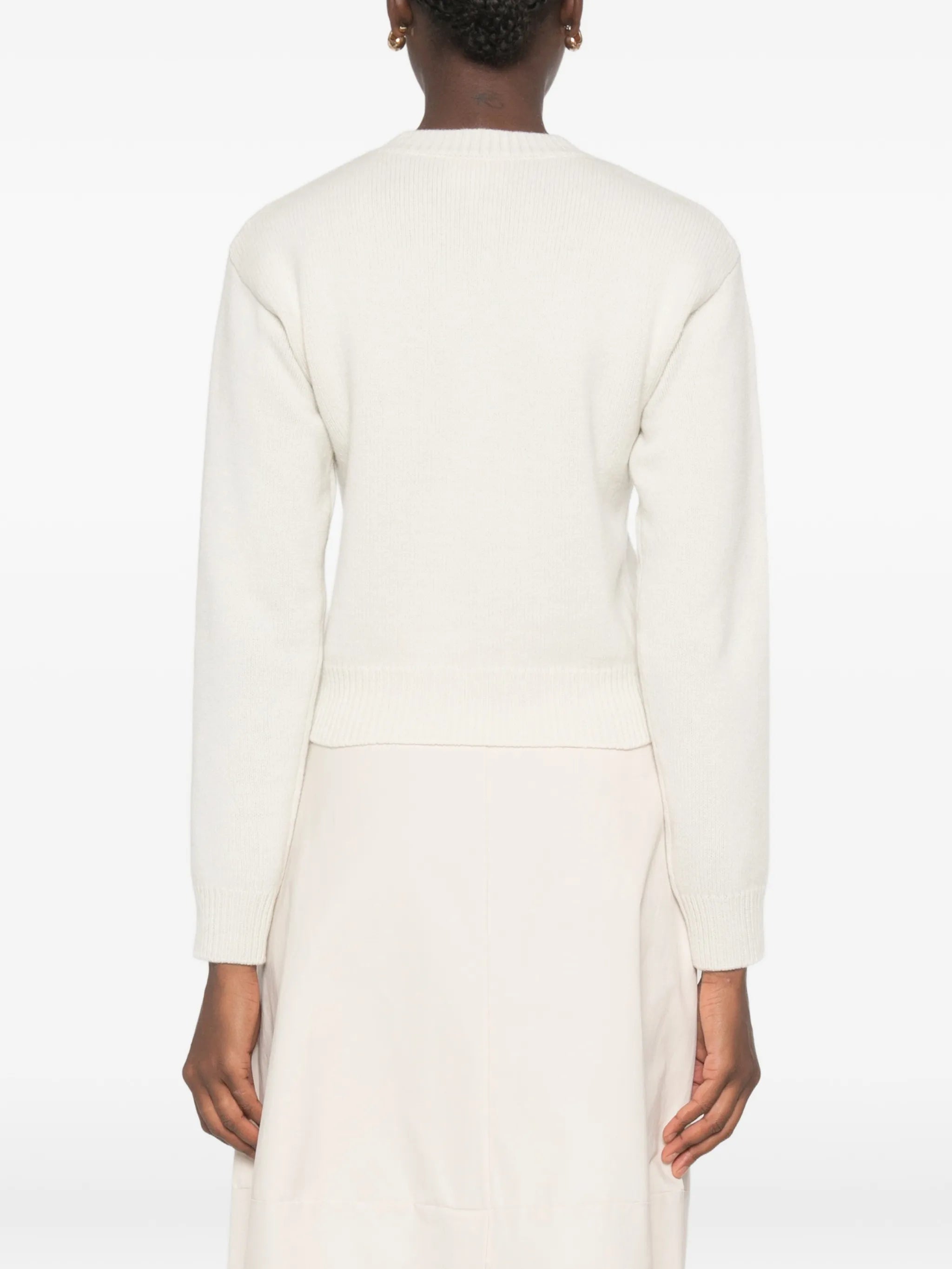 A.P.C. A.p.c. Logo-embroidered Ribbed-trim Cardigan