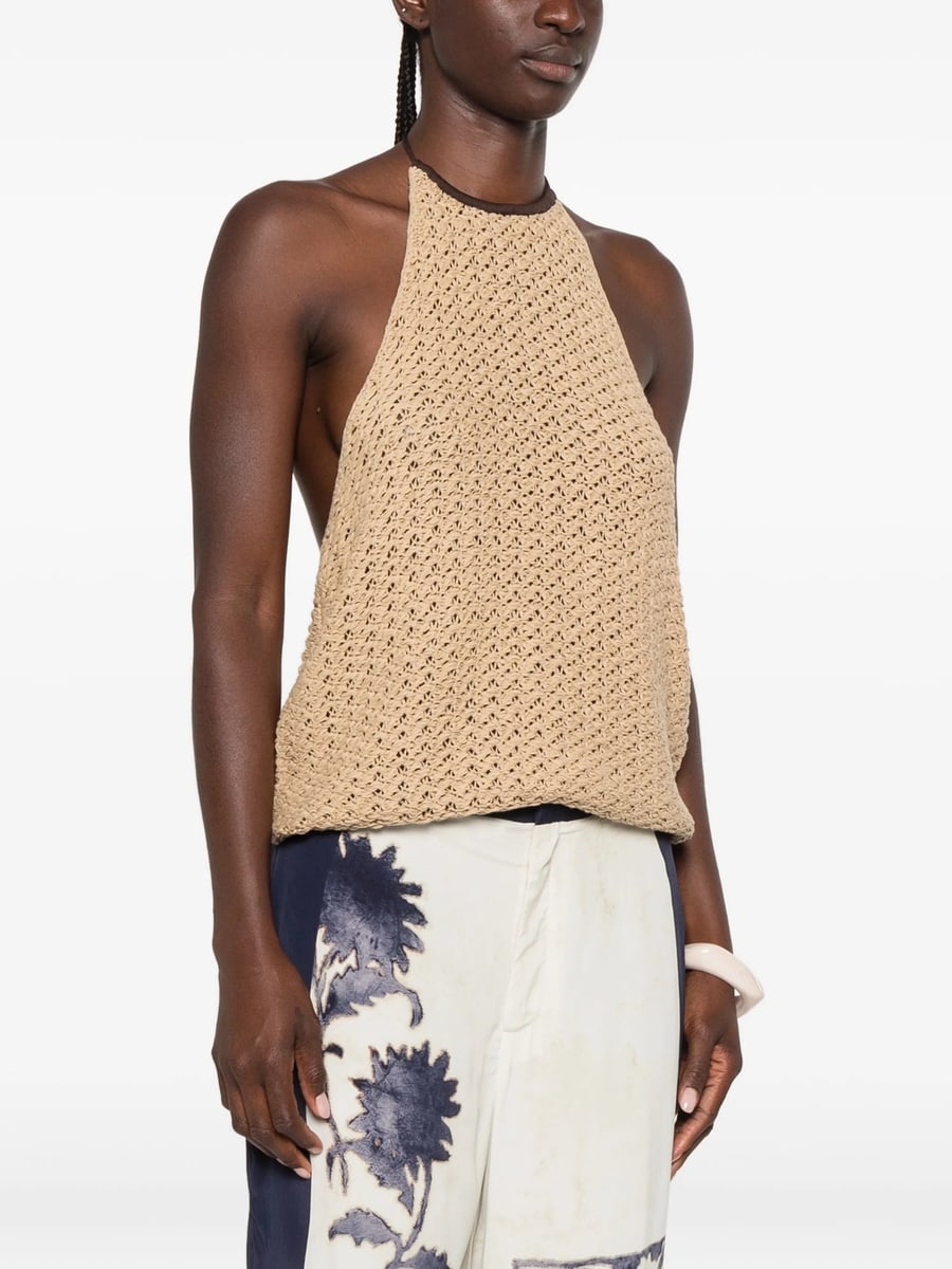 Sir. Sir. Crochet Halterneck Top, view 2