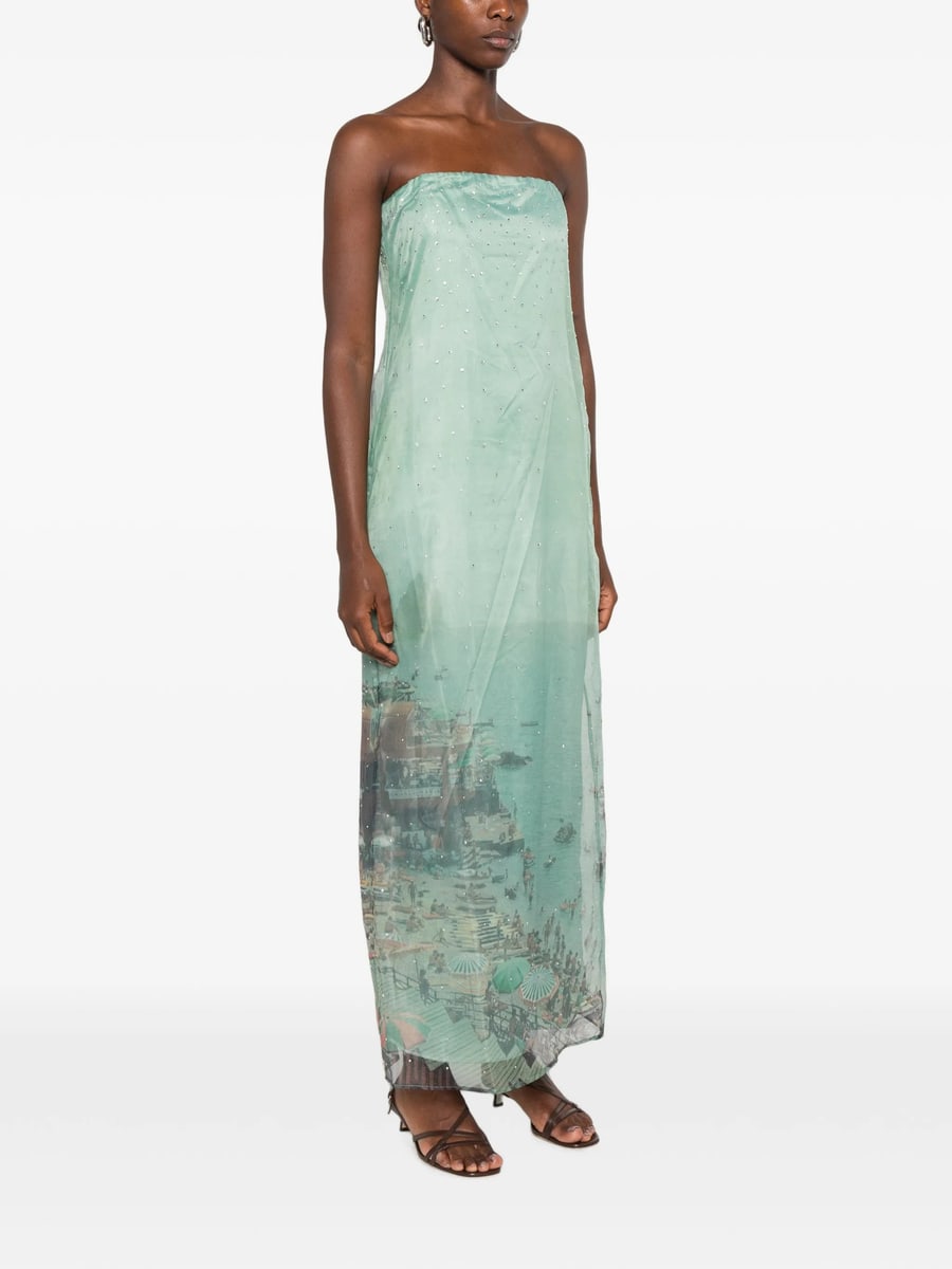 Staud Staud Amara Strapless Maxi Dress, view 2