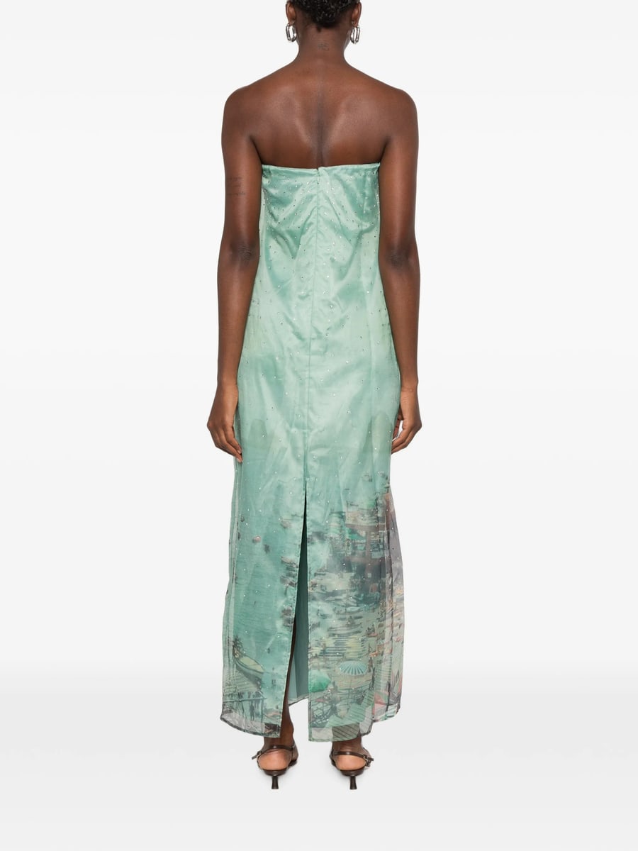 Staud Staud Amara Strapless Maxi Dress, view 4